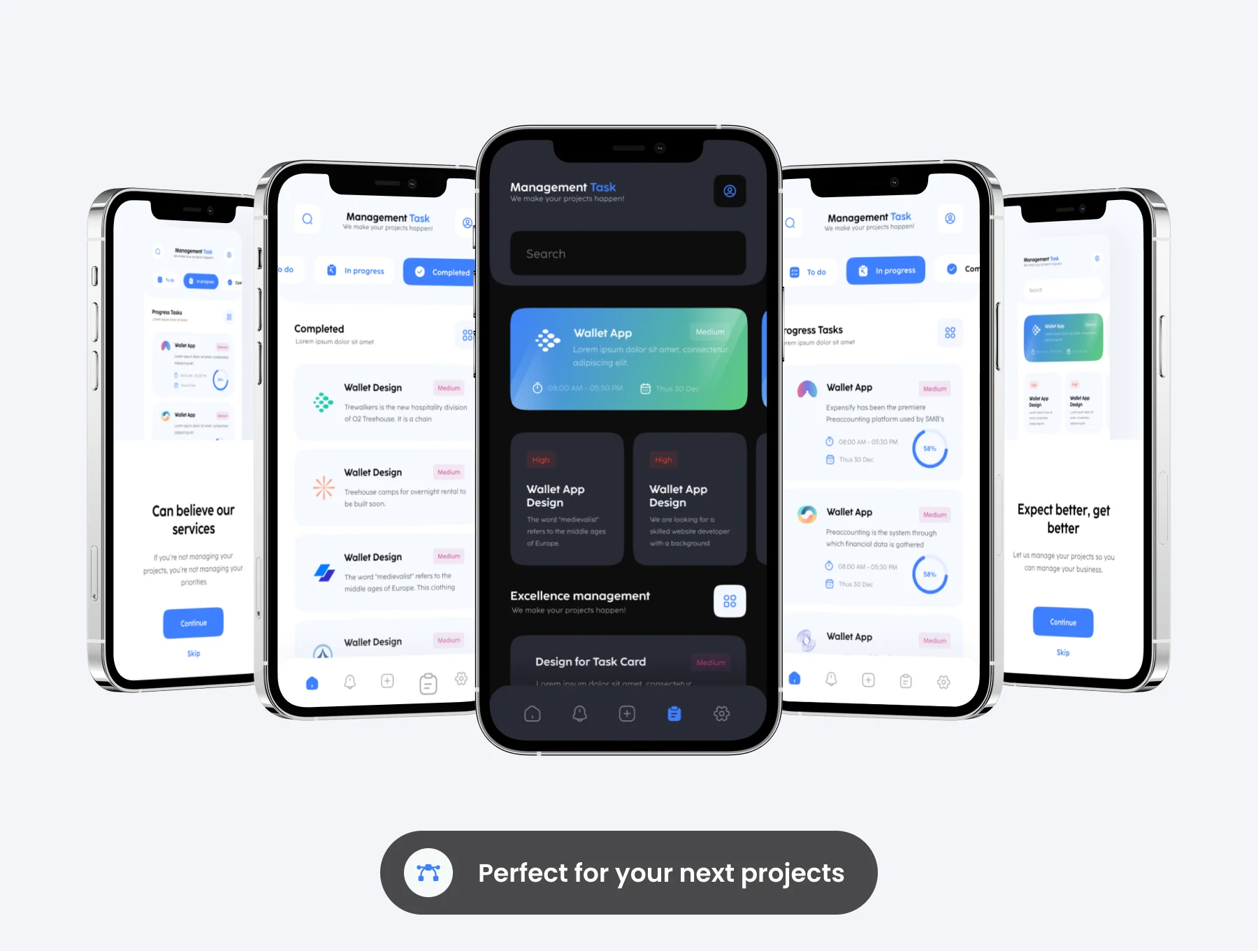 Management Task Mobile Apps UI KIT 4