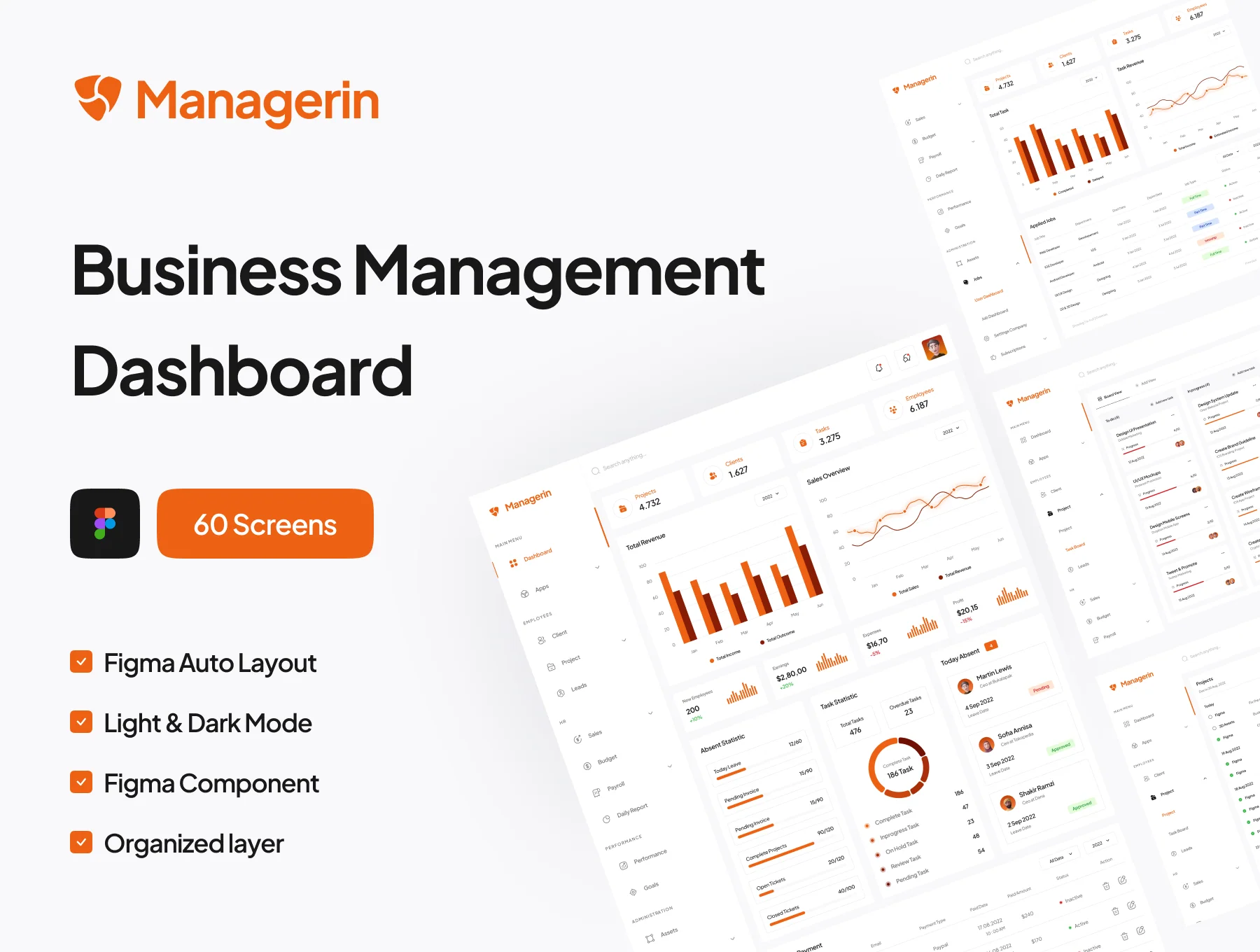 Managerin - Business Management Dashboard UI Kit
