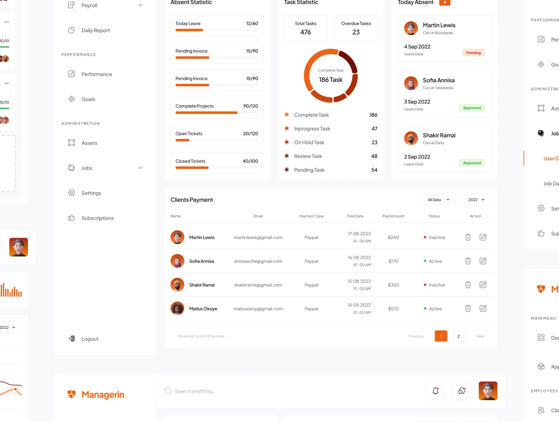 Managerin - Business Management Dashboard UI Kit 5