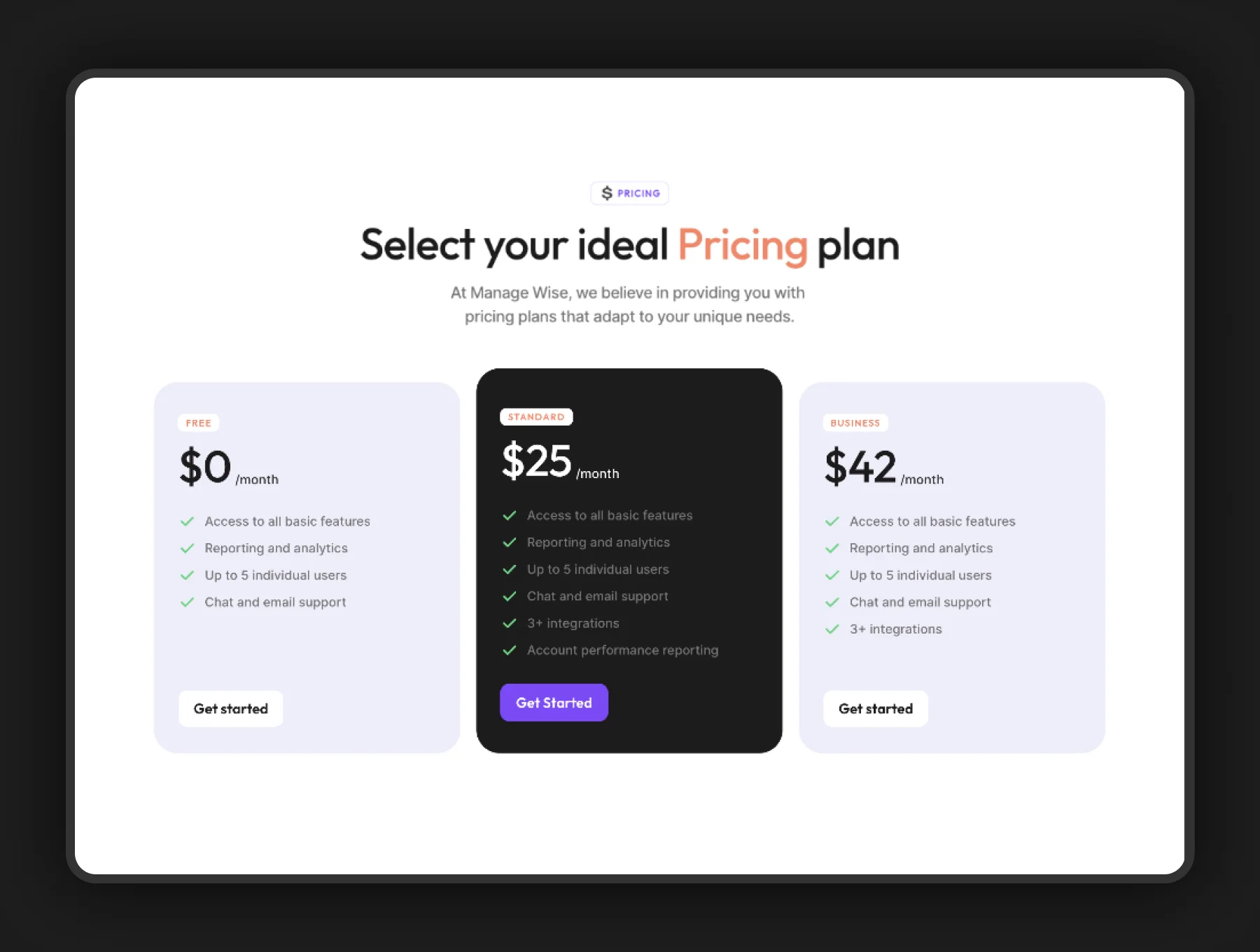 ManageWise — SaaS Product Landing Page 5