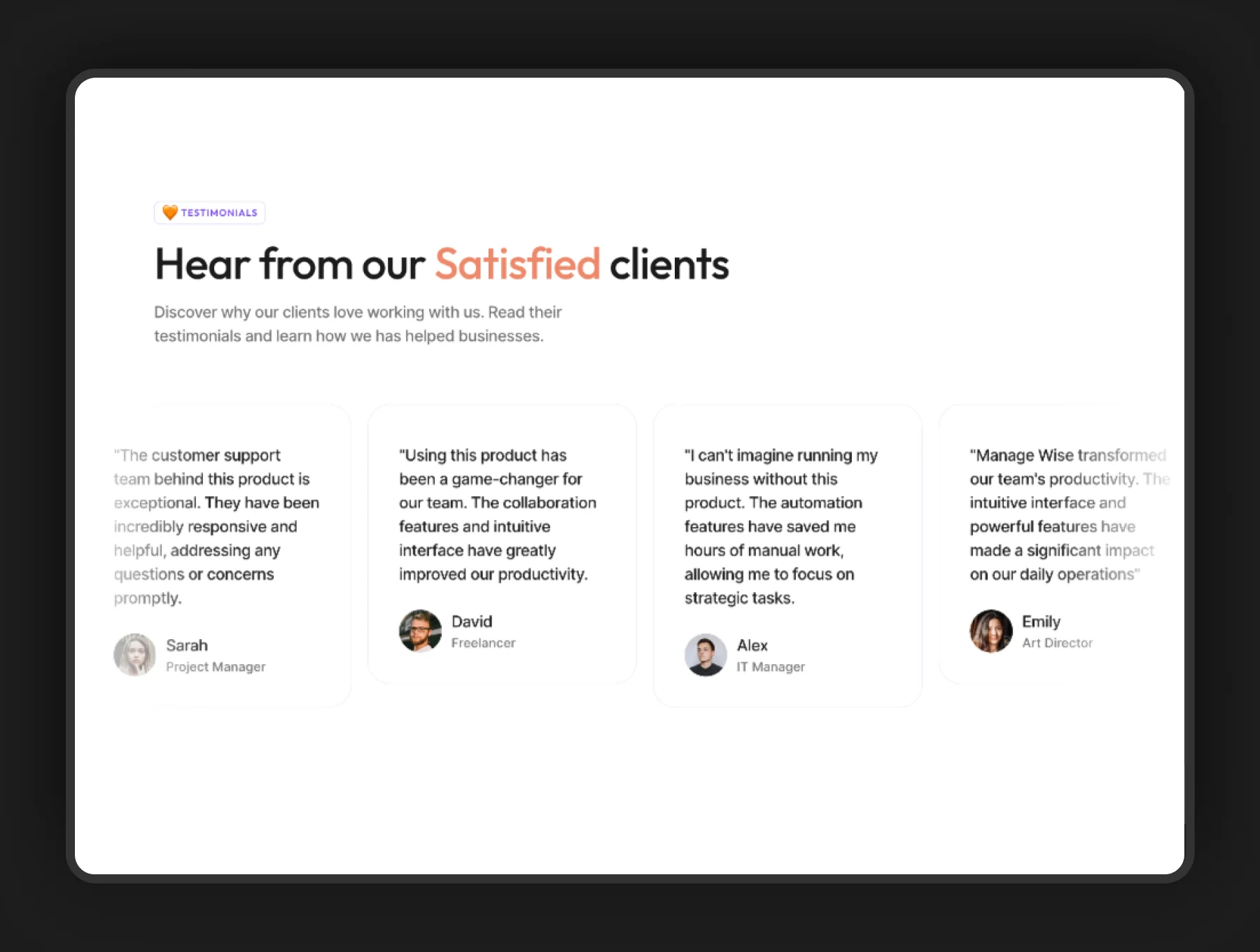 ManageWise — SaaS Product Landing Page 6