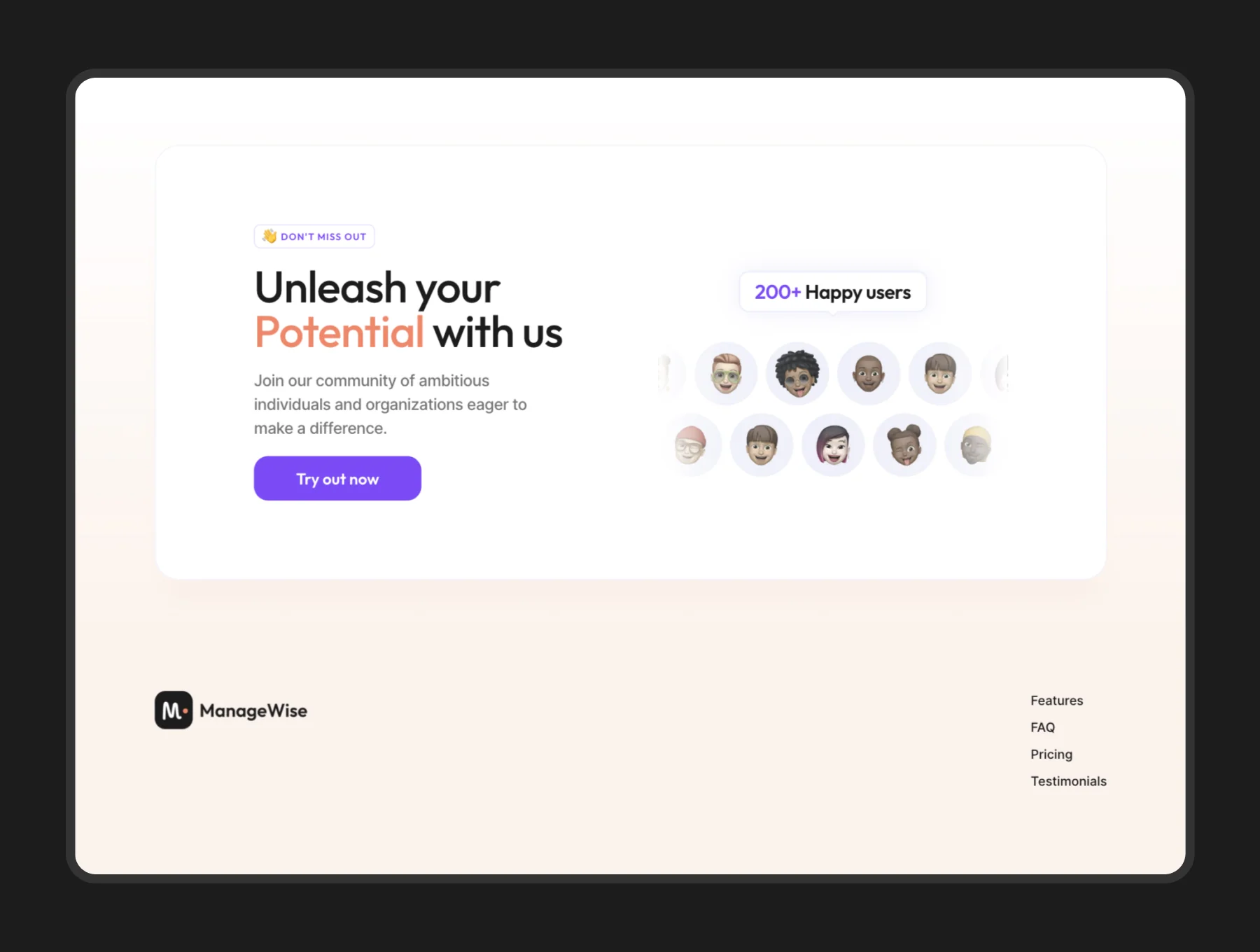 ManageWise — SaaS Product Landing Page 7