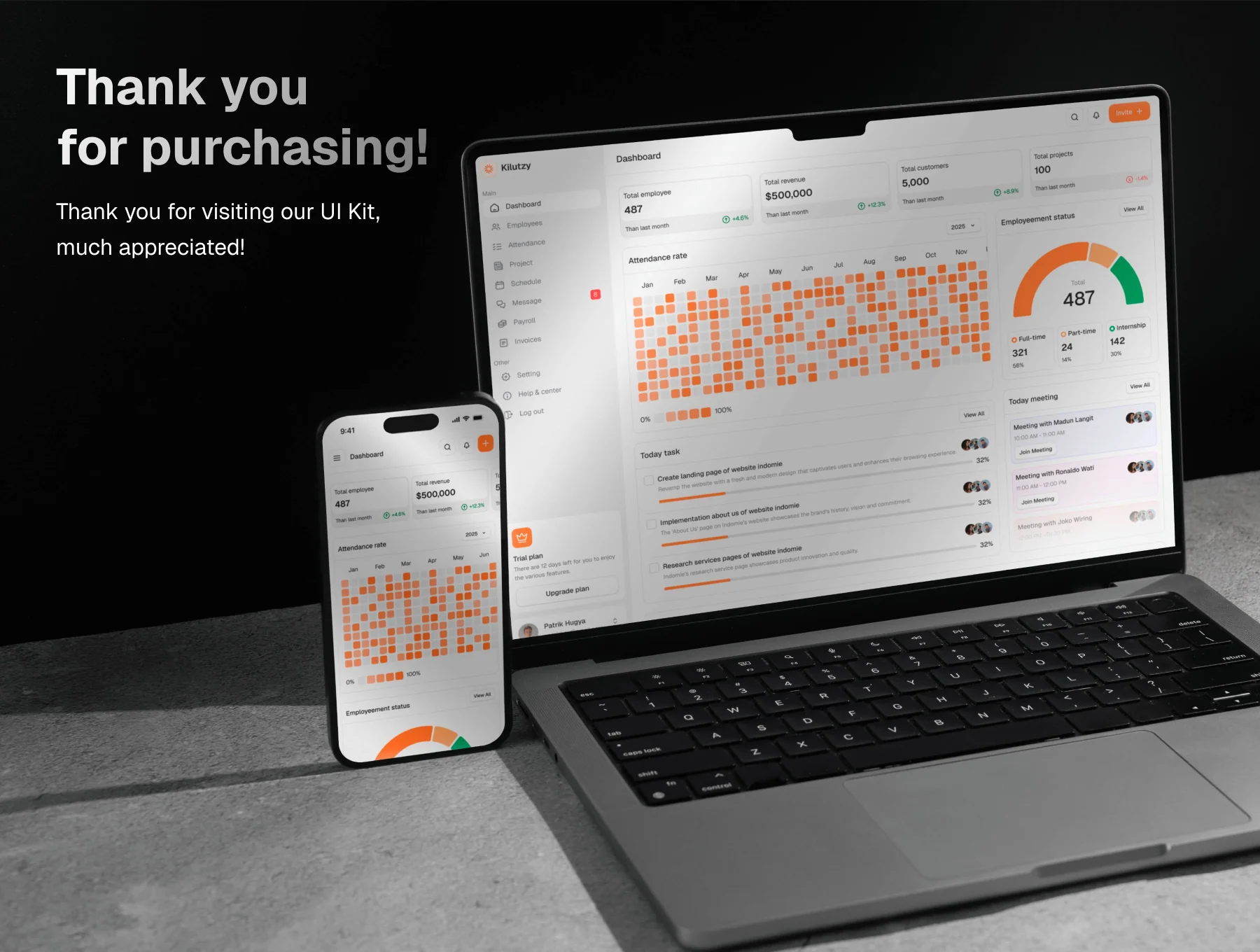 Manatzy – HR Management Dashboard UI Kit 8