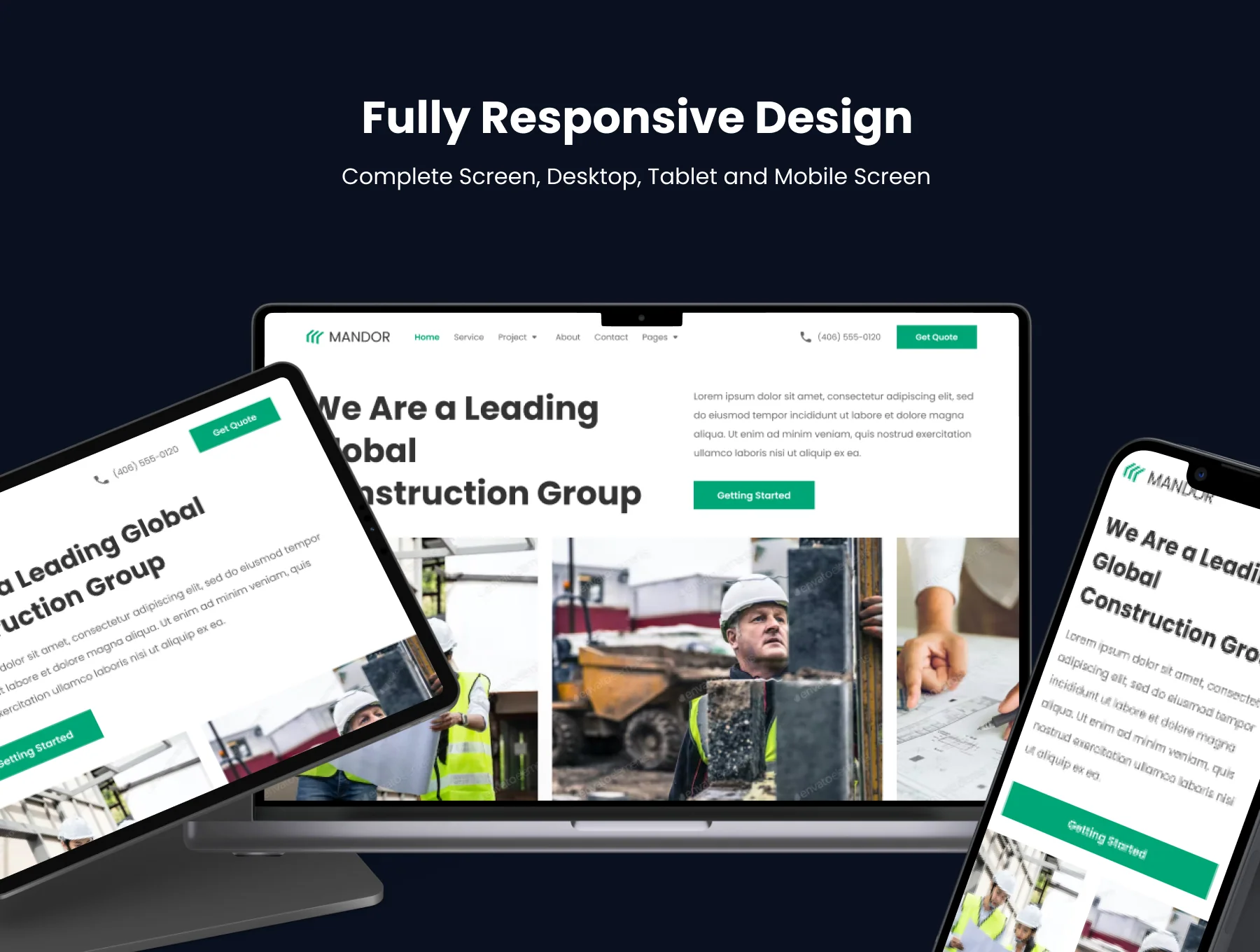 Mandor Construction Website UI Kit 2