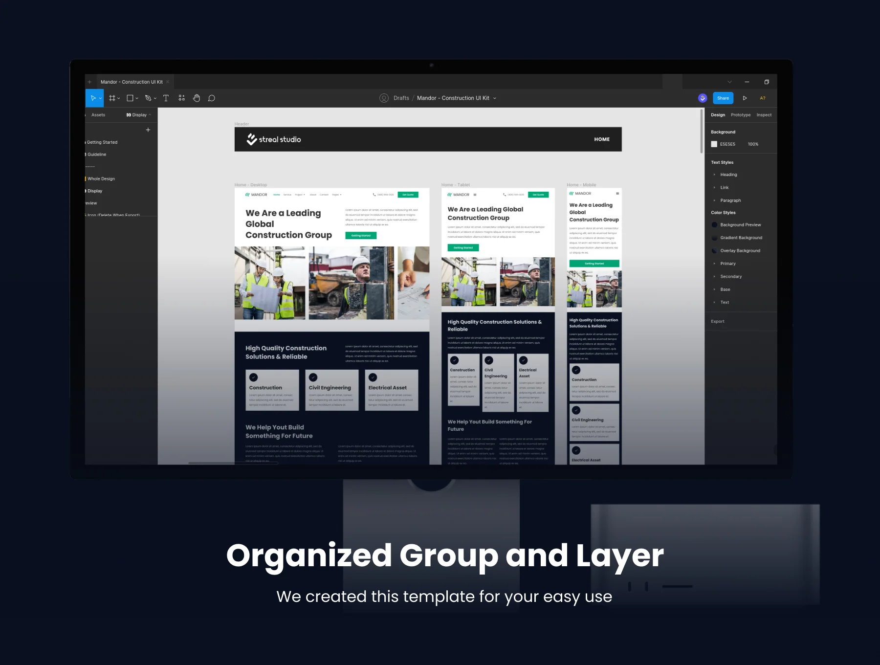 Mandor Construction Website UI Kit 4