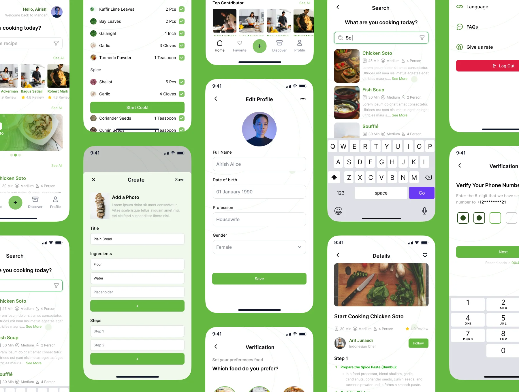 Mangan - Recipes & Cooking Mobile App UI Kit 5