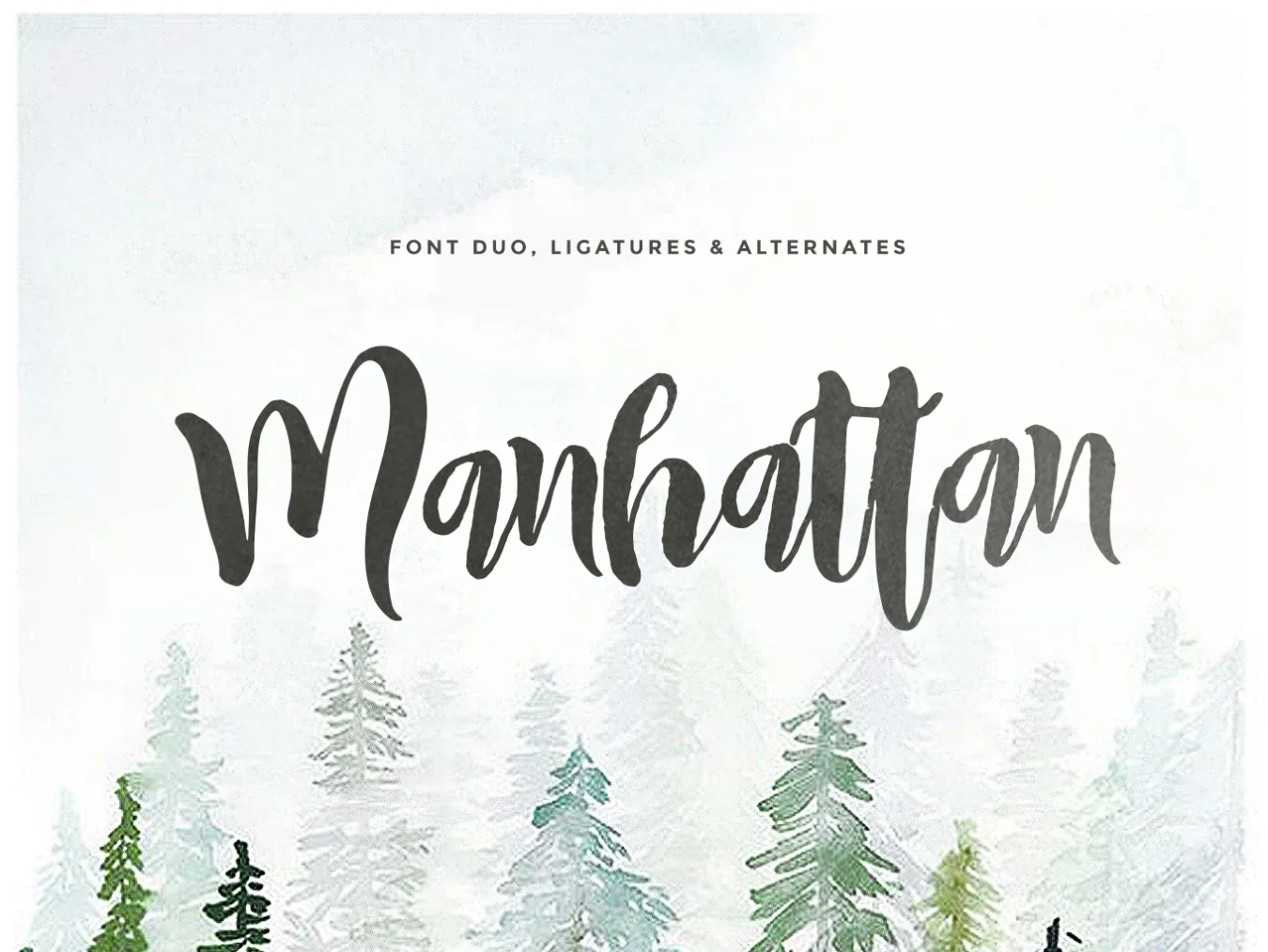 Manhattan Brush Font Duo