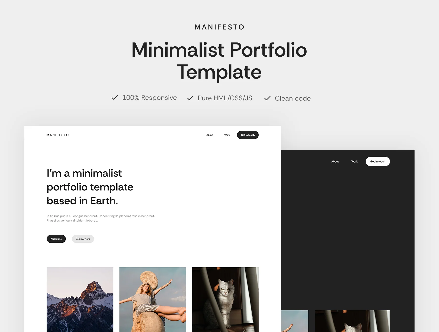 Manifesto | A minimalist portfolio template