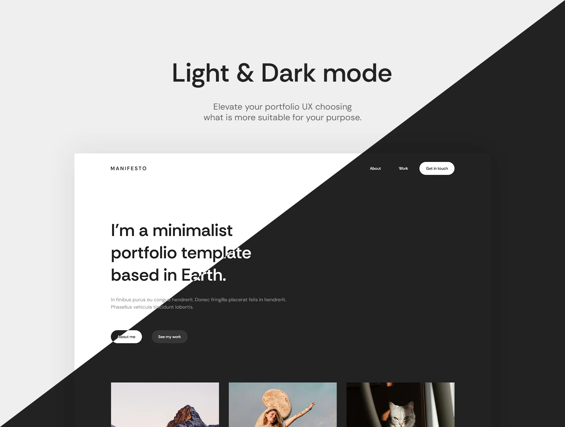 Manifesto | A minimalist portfolio template 2