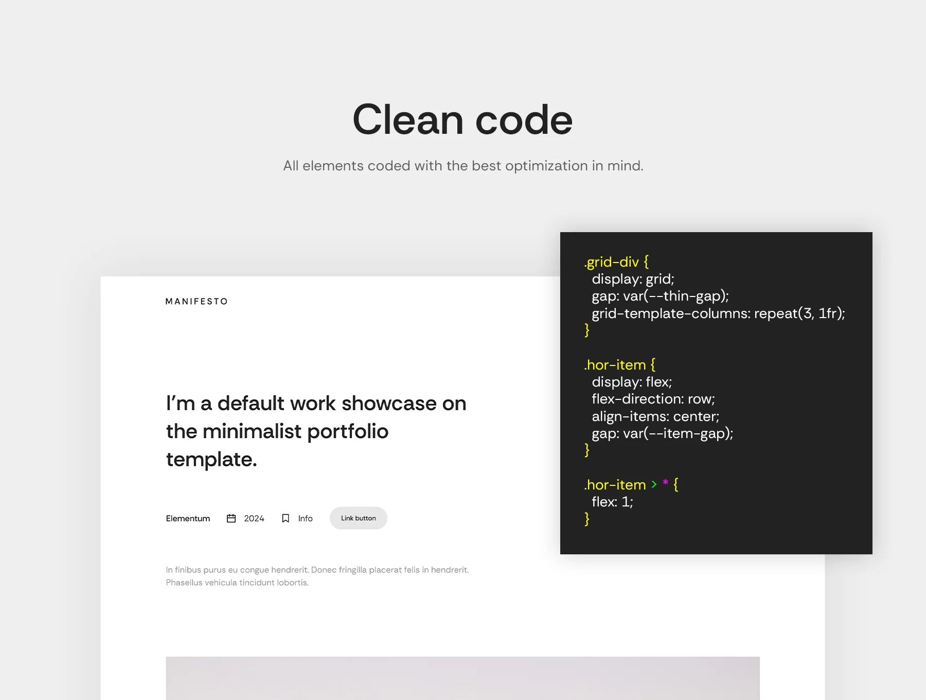Manifesto | A minimalist portfolio template 4
