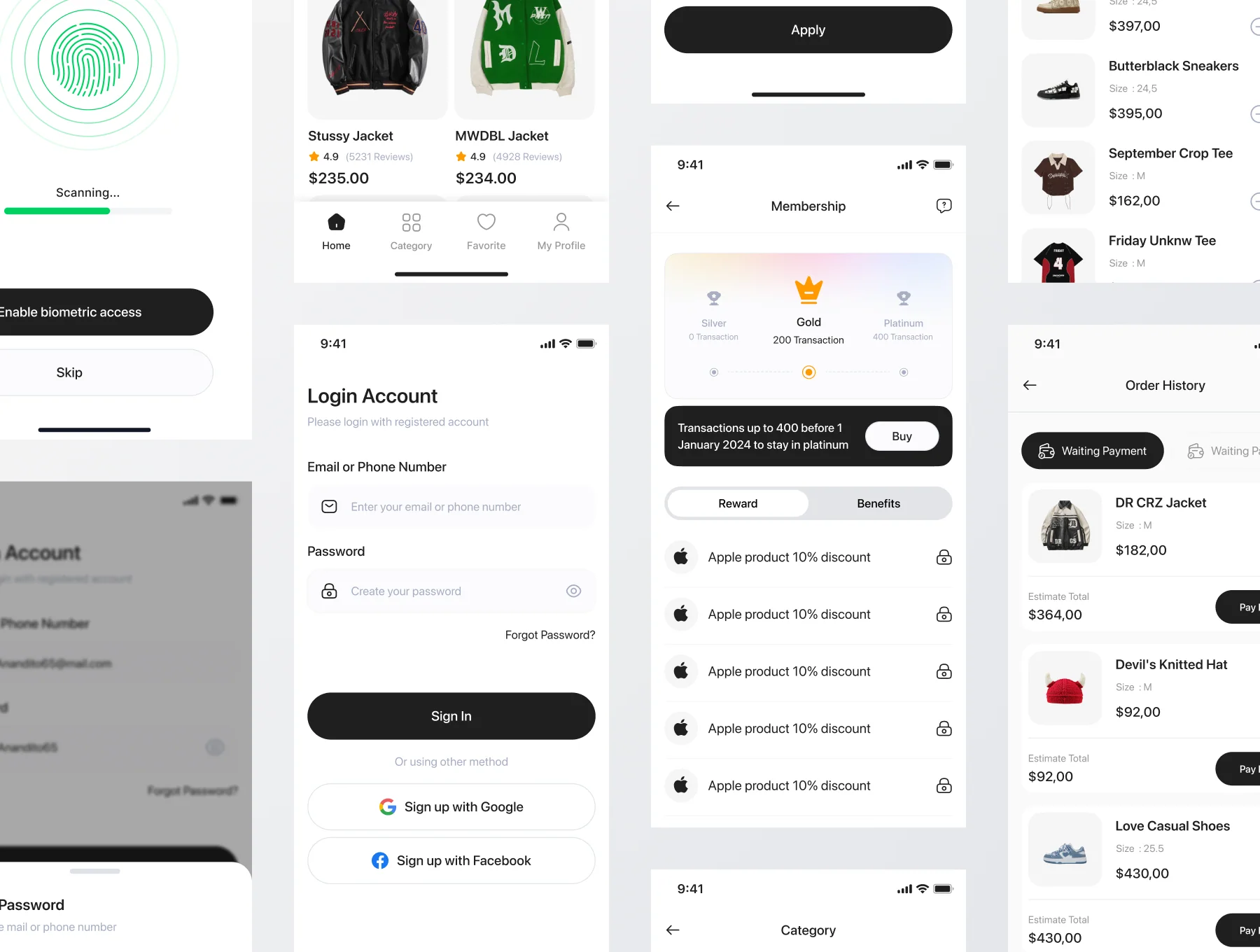 Maniro - Online shop Mobile UI Kit 7