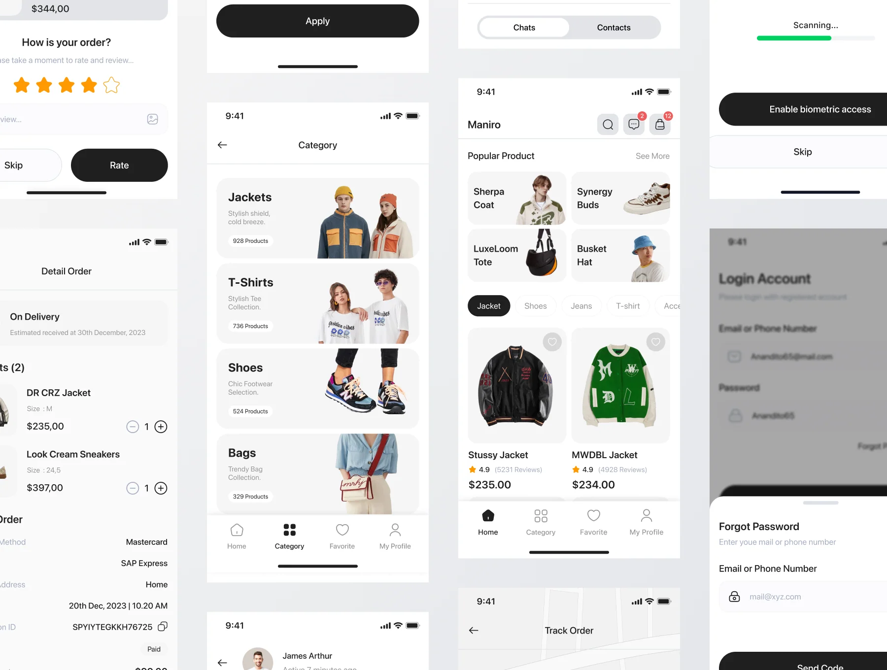 Maniro - Online shop Mobile UI Kit 8