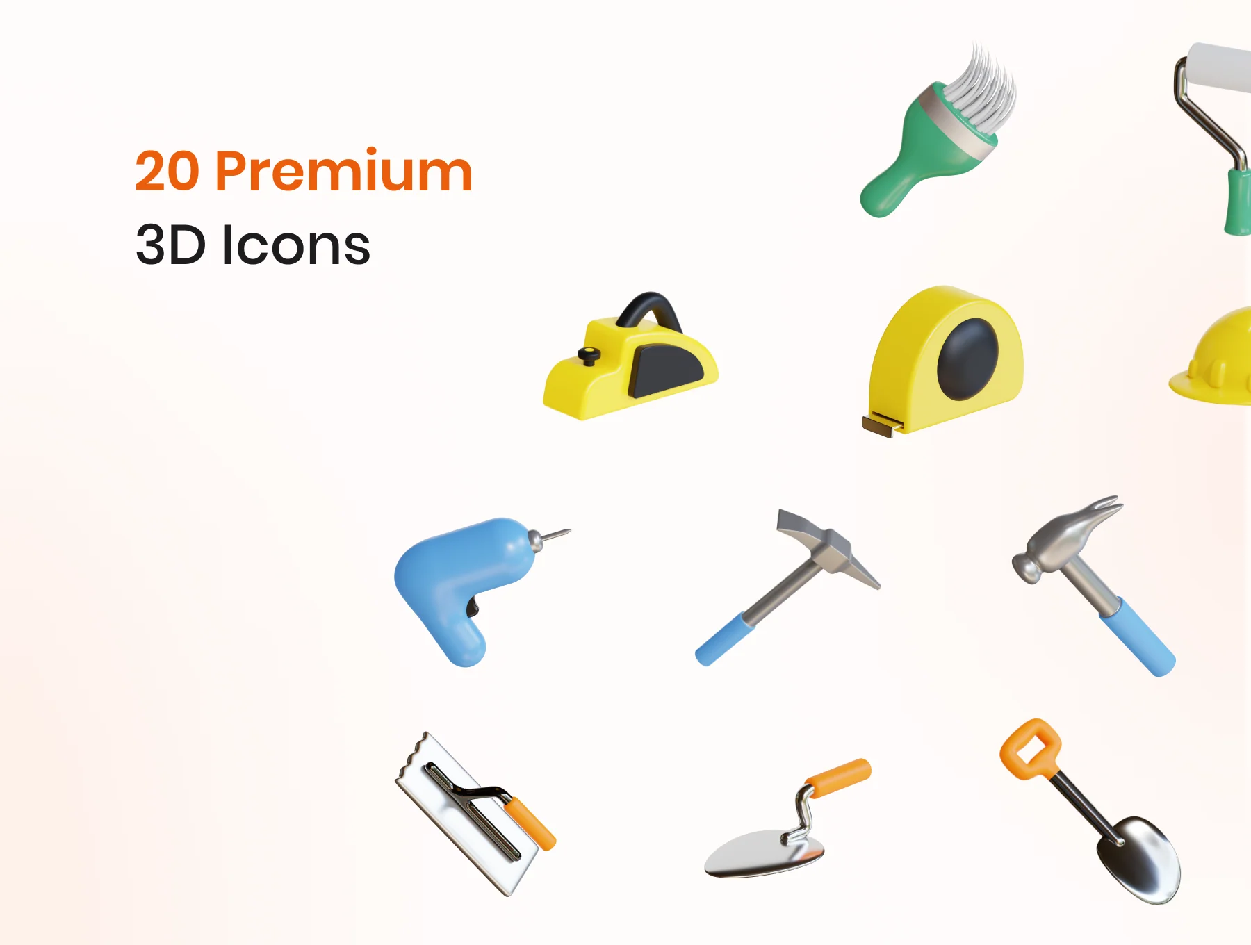 Mantools - Construction Tools 3D Icons 7