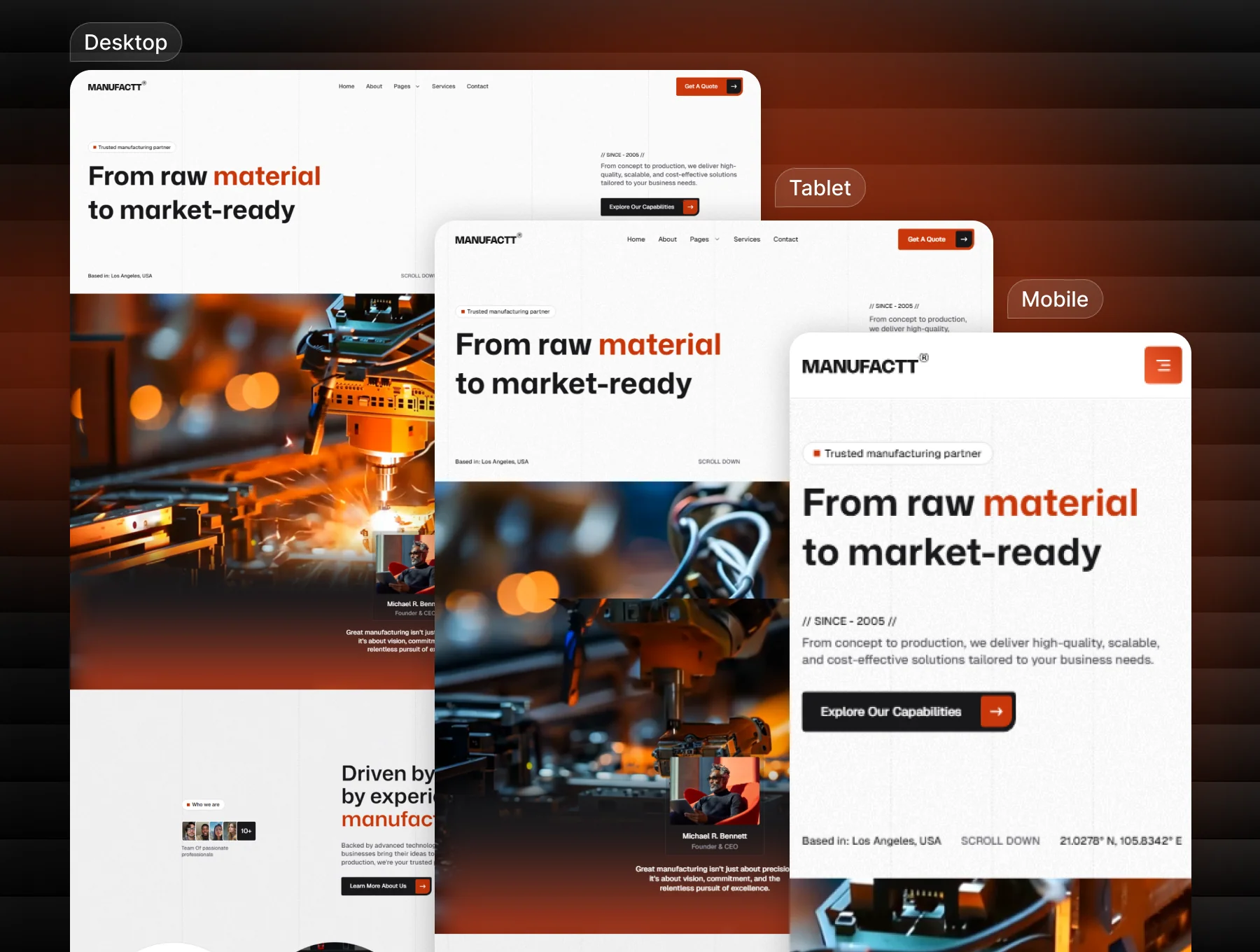 Manufactt - Manufacturing Services Website TailwindCSS 4 HTML & Figma Template 2