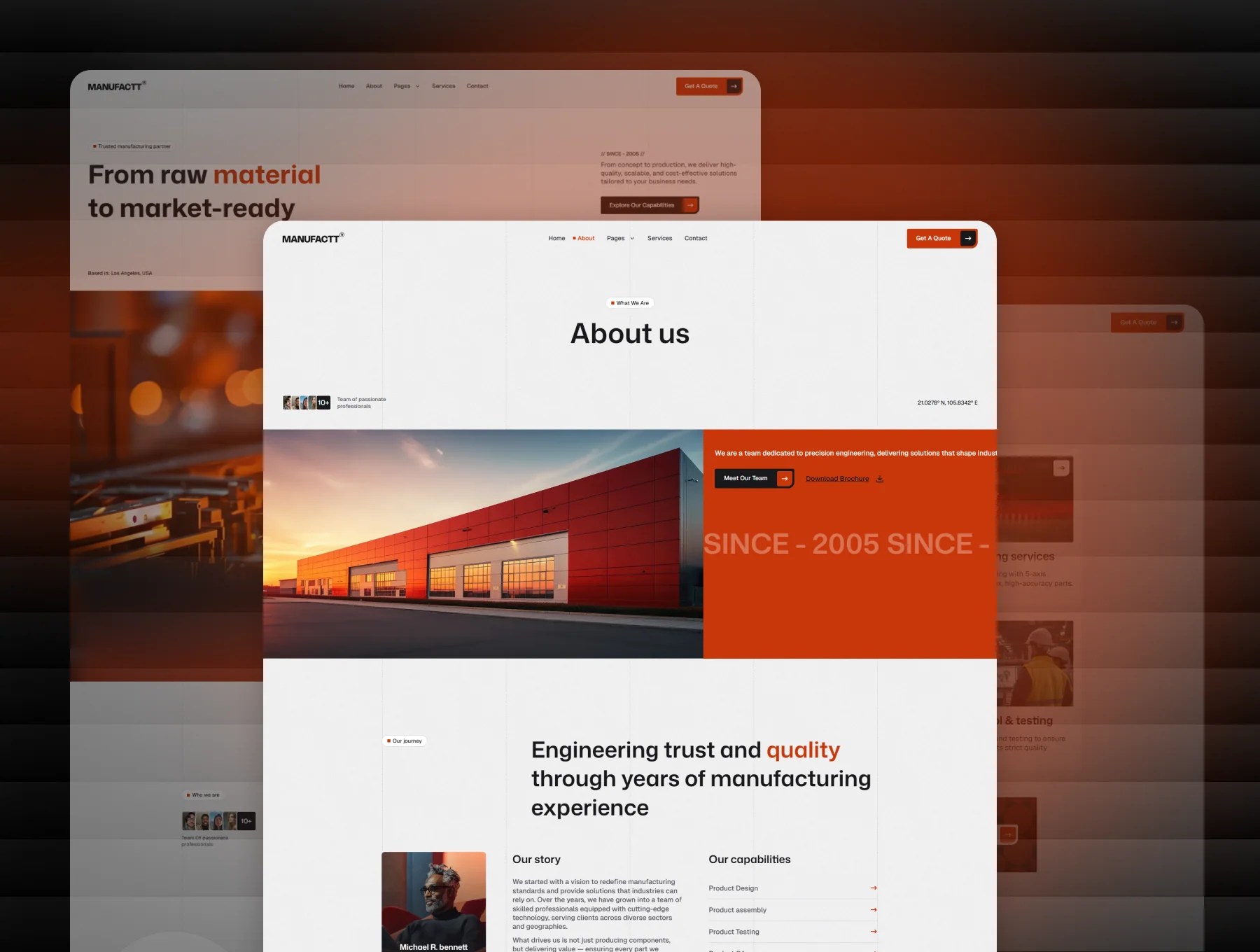 Manufactt - Manufacturing Services Website TailwindCSS 4 HTML & Figma Template 3