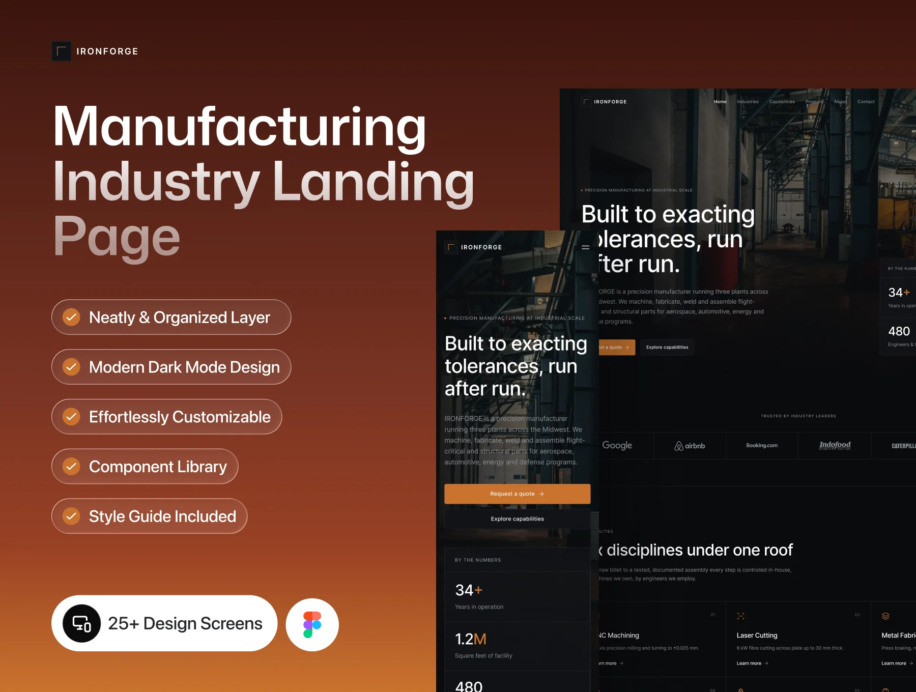 Manufacturing Industry Landing Page – Ironforge