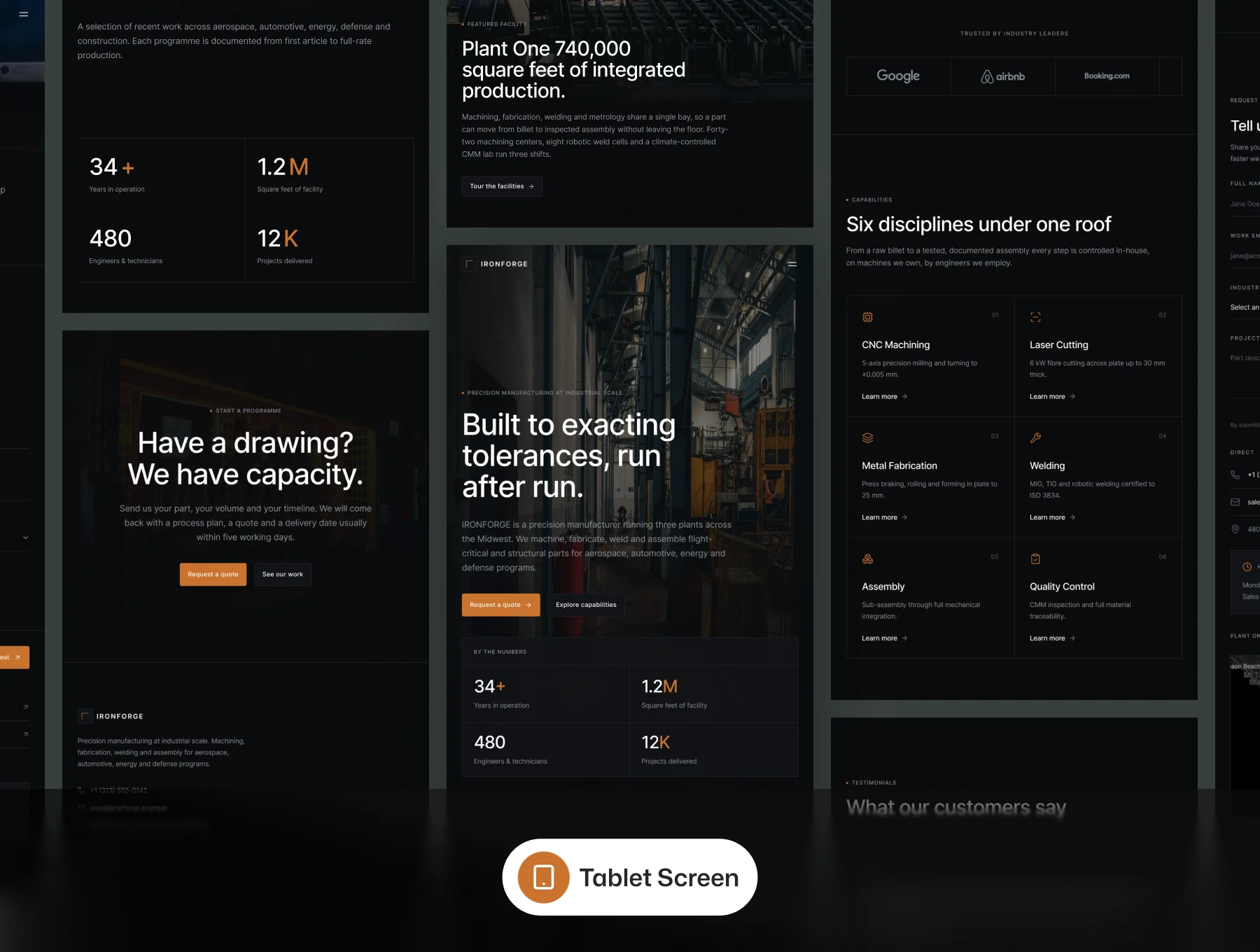 Manufacturing Industry Landing Page – Ironforge 6