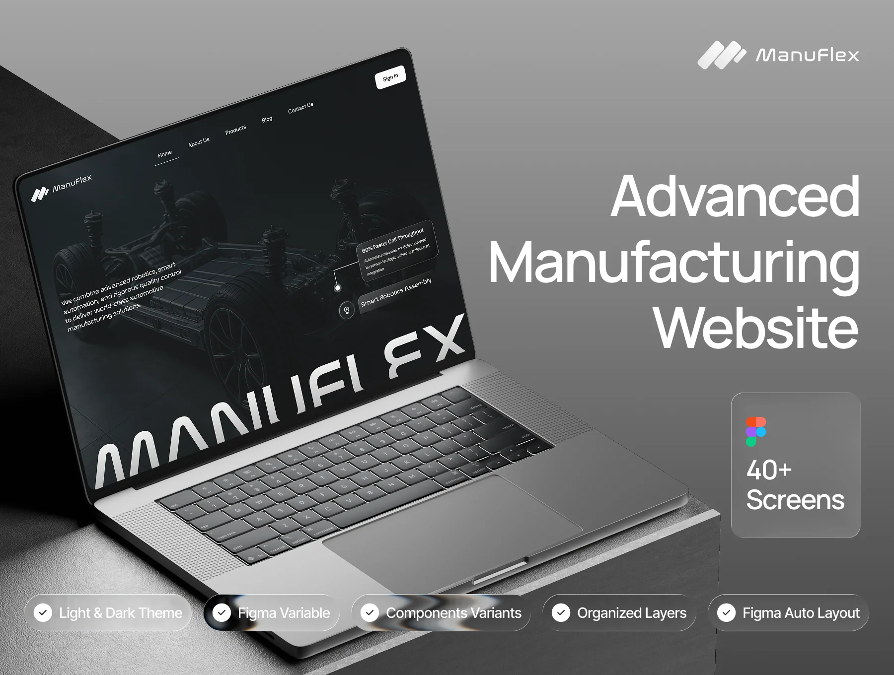 ManuFlex — Advanced Manufacturing & Industrial Website UI Kit