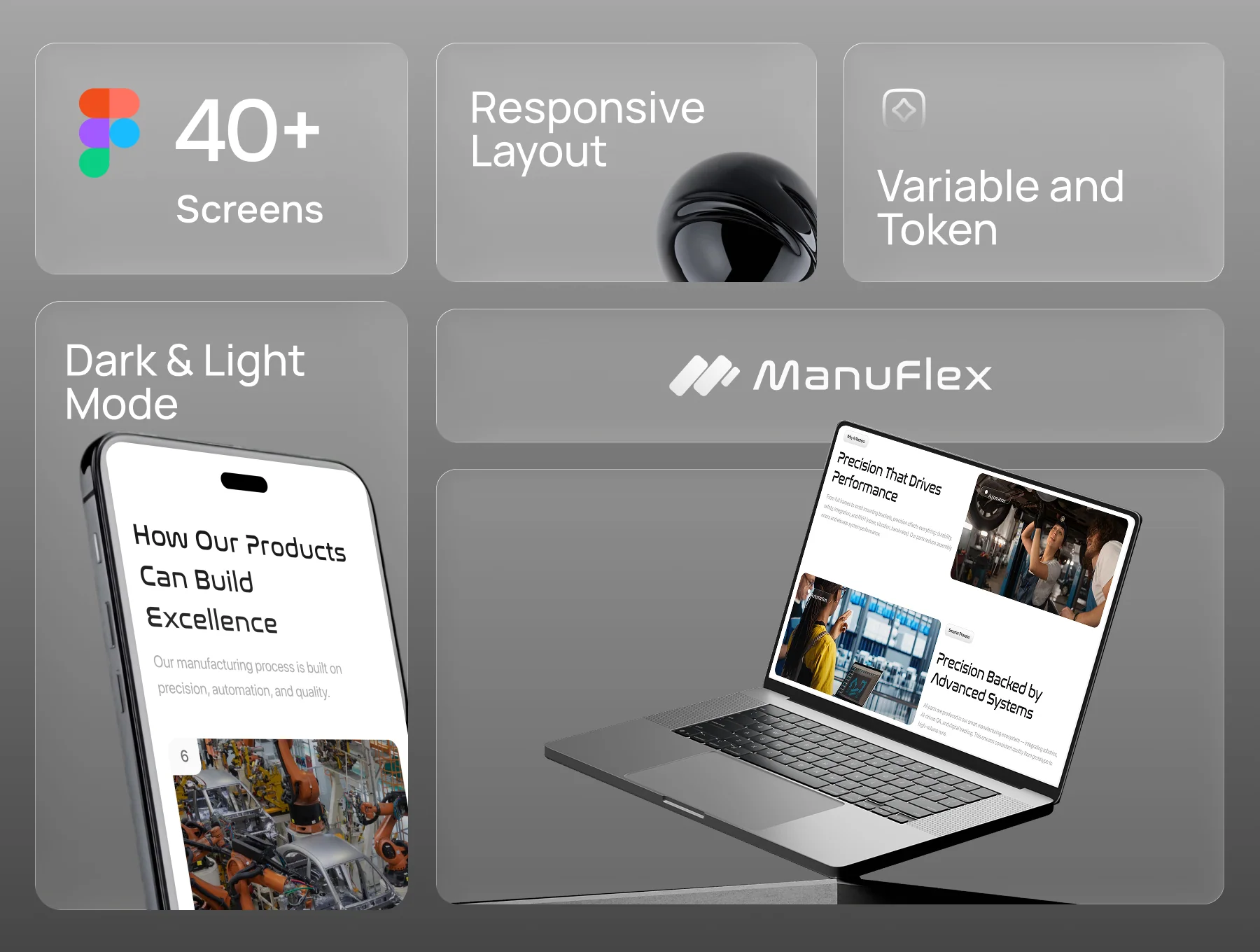 ManuFlex — Advanced Manufacturing & Industrial Website UI Kit 2