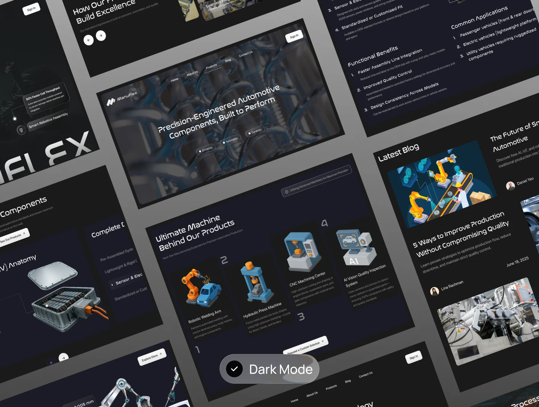 ManuFlex — Advanced Manufacturing & Industrial Website UI Kit 6