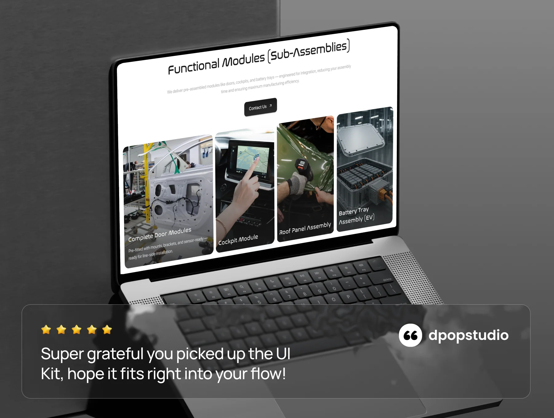 ManuFlex — Advanced Manufacturing & Industrial Website UI Kit 8
