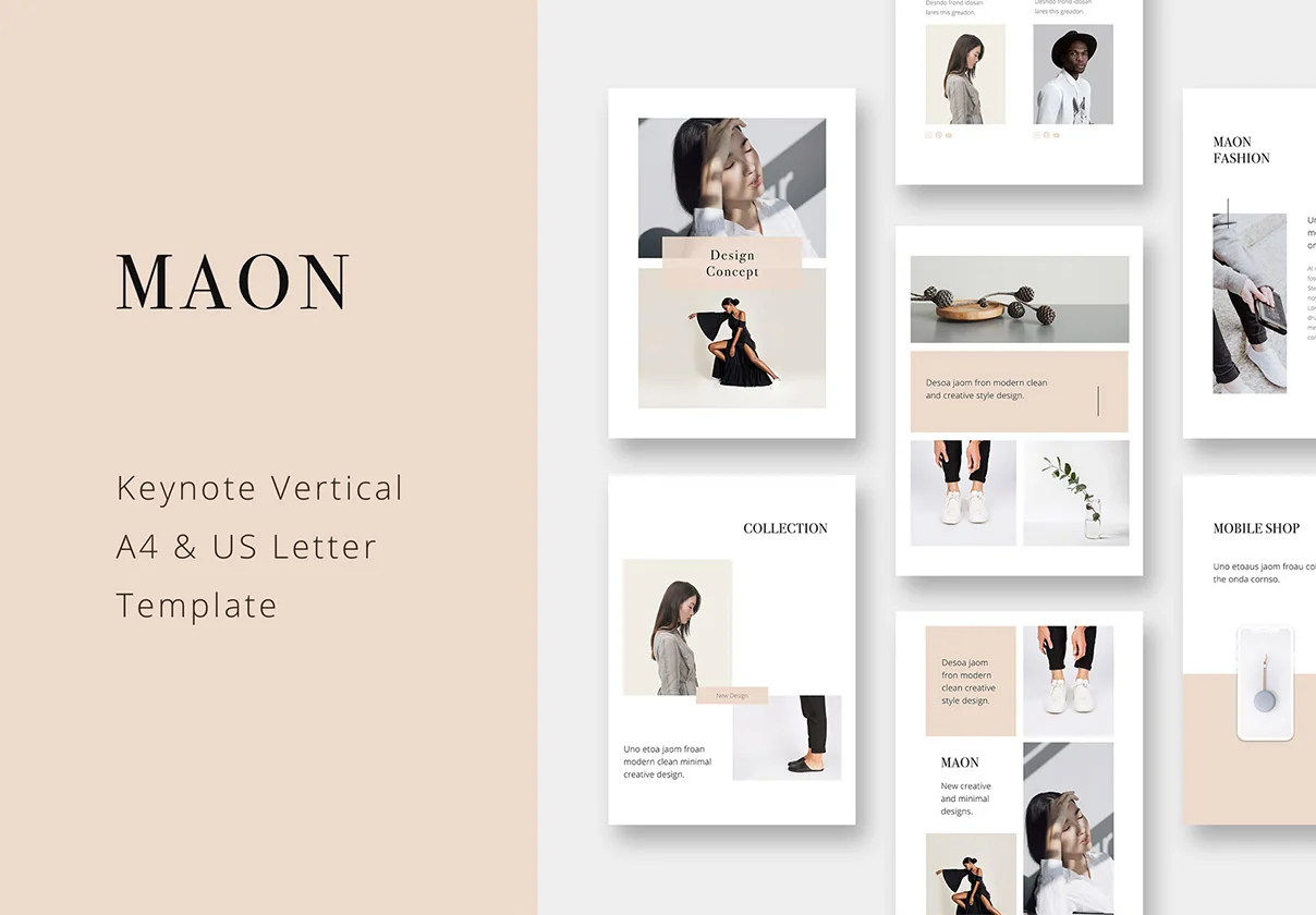 MAON - Vertical Keynote Template