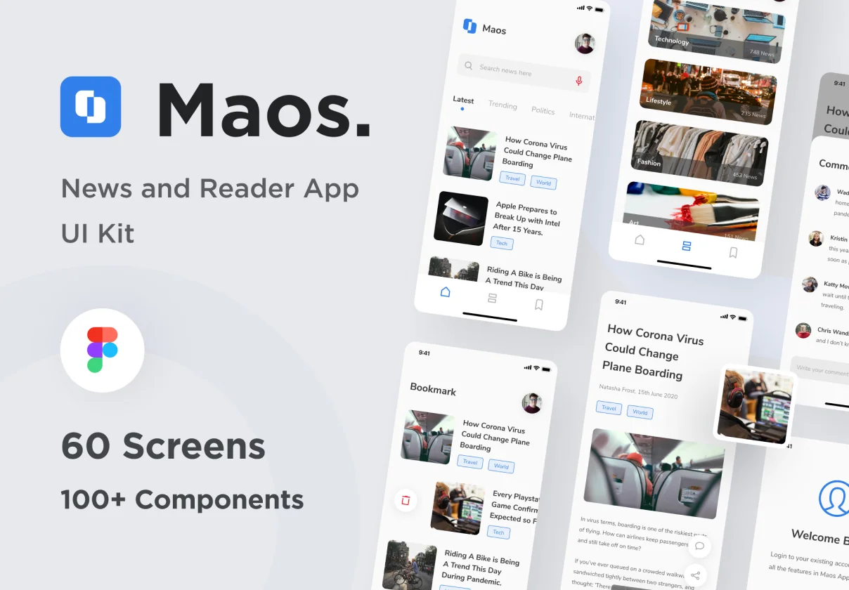 Maos - News And Reader App UI Kit