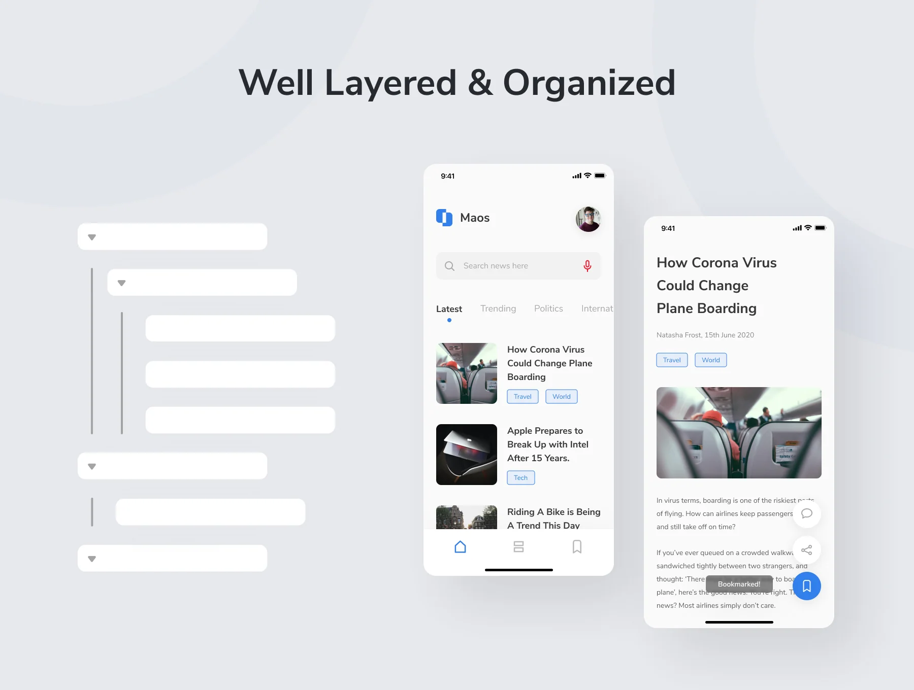 Maos - News And Reader App UI Kit 3
