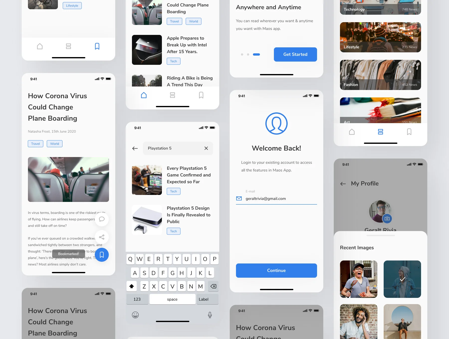 Maos - News And Reader App UI Kit 6