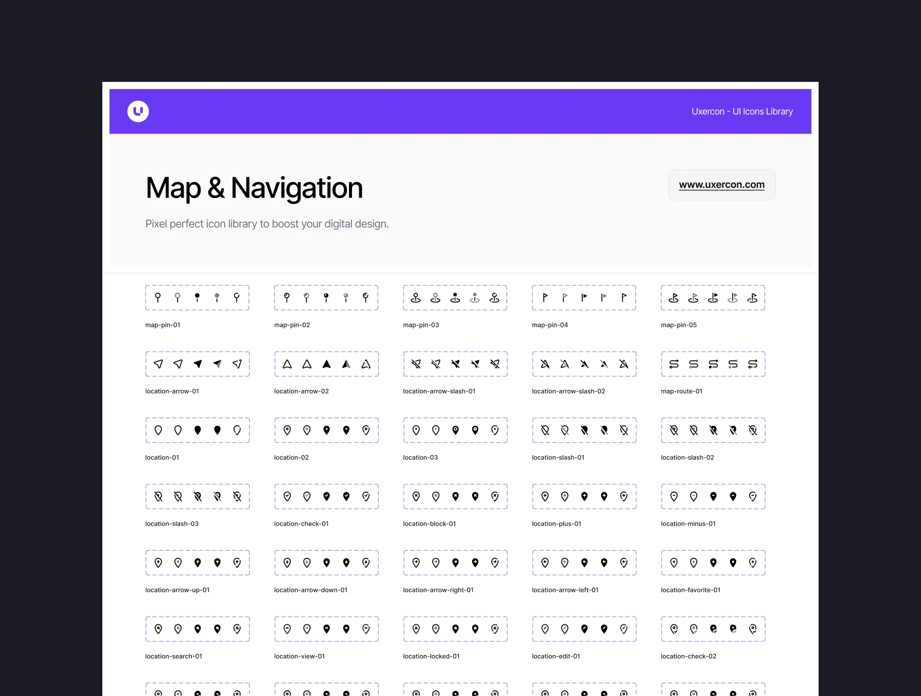 Map & Navigation - Uxercon Icon Pack 5