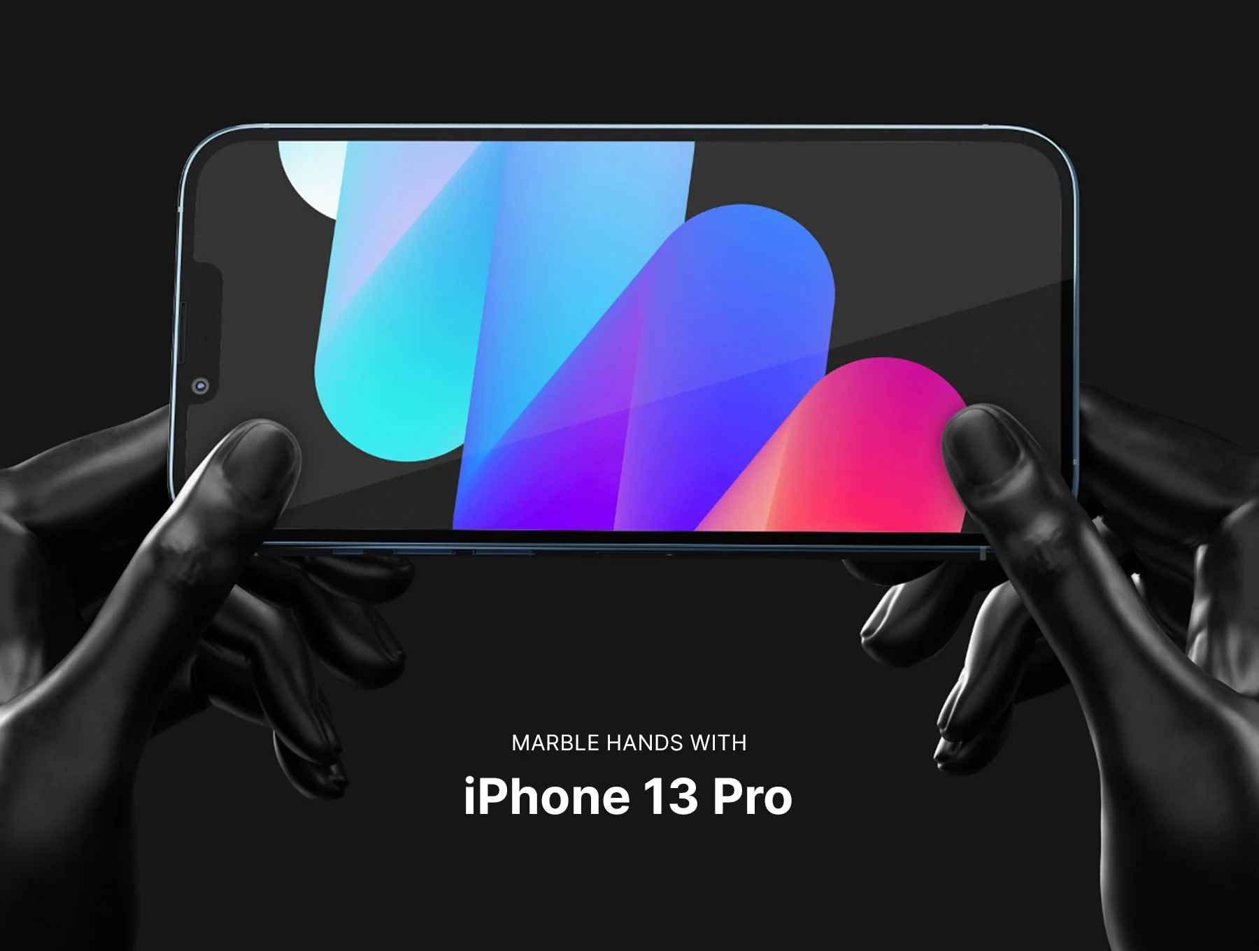 Marble Hand with iPhone 13 Pro
