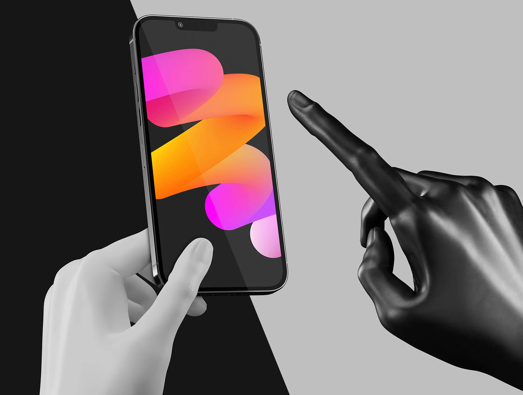 Marble Hand with iPhone 13 Pro 2