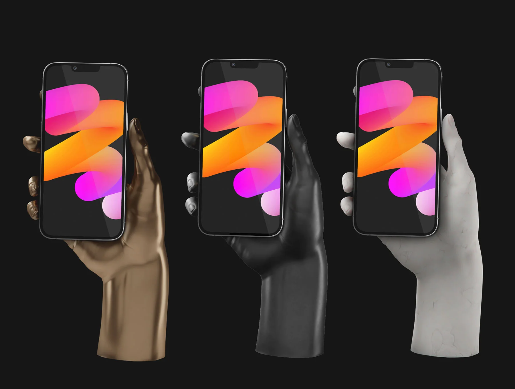 Marble Hand with iPhone 13 Pro 3