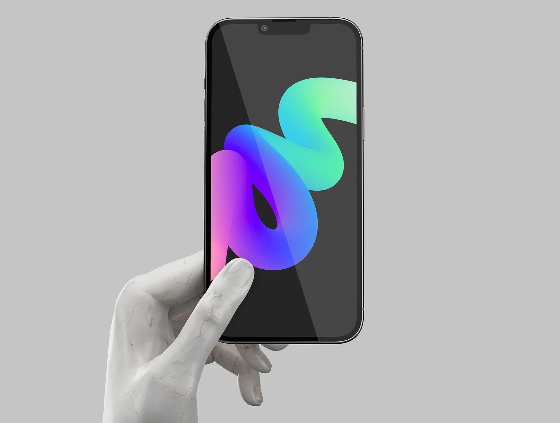 Marble Hand with iPhone 13 Pro 6