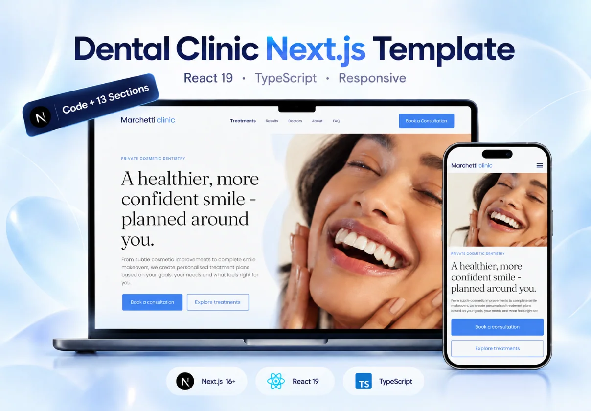 Marchetti Clinic - Dental Clinic Next.js Website Template