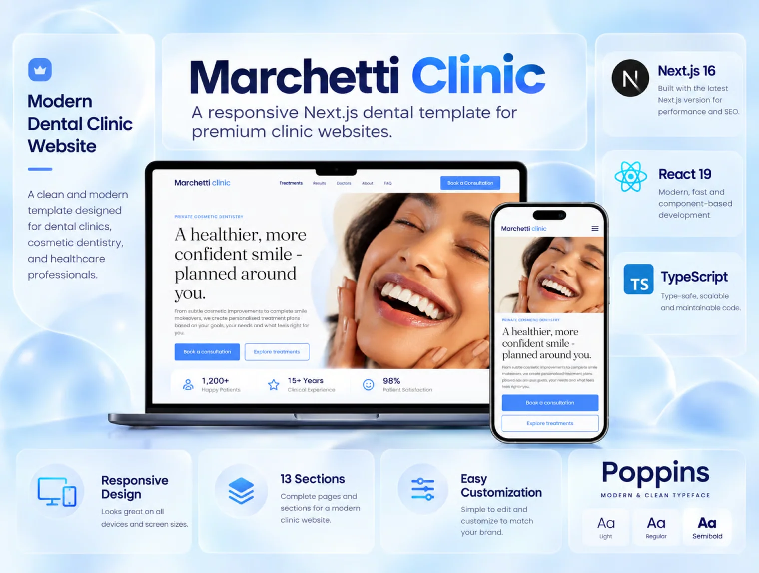 Marchetti Clinic - Dental Clinic Next.js Website Template 2