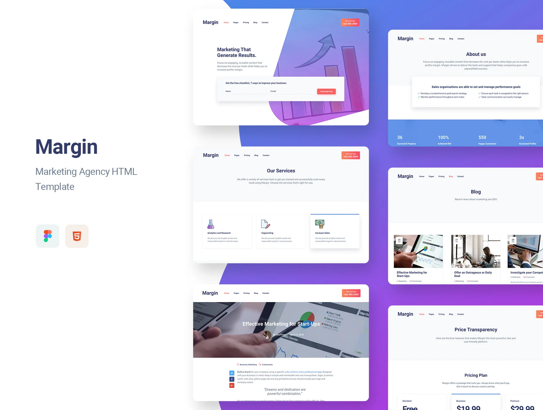 Margin - Marketing & SEO Digital Agency HTML Template