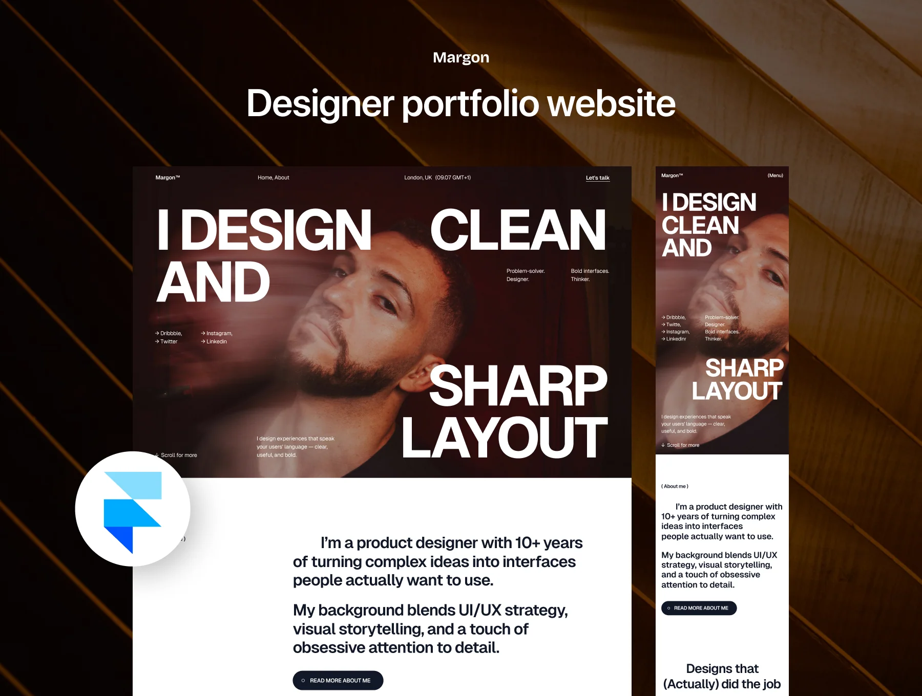Margon - Designer Portfolio Website Design Template