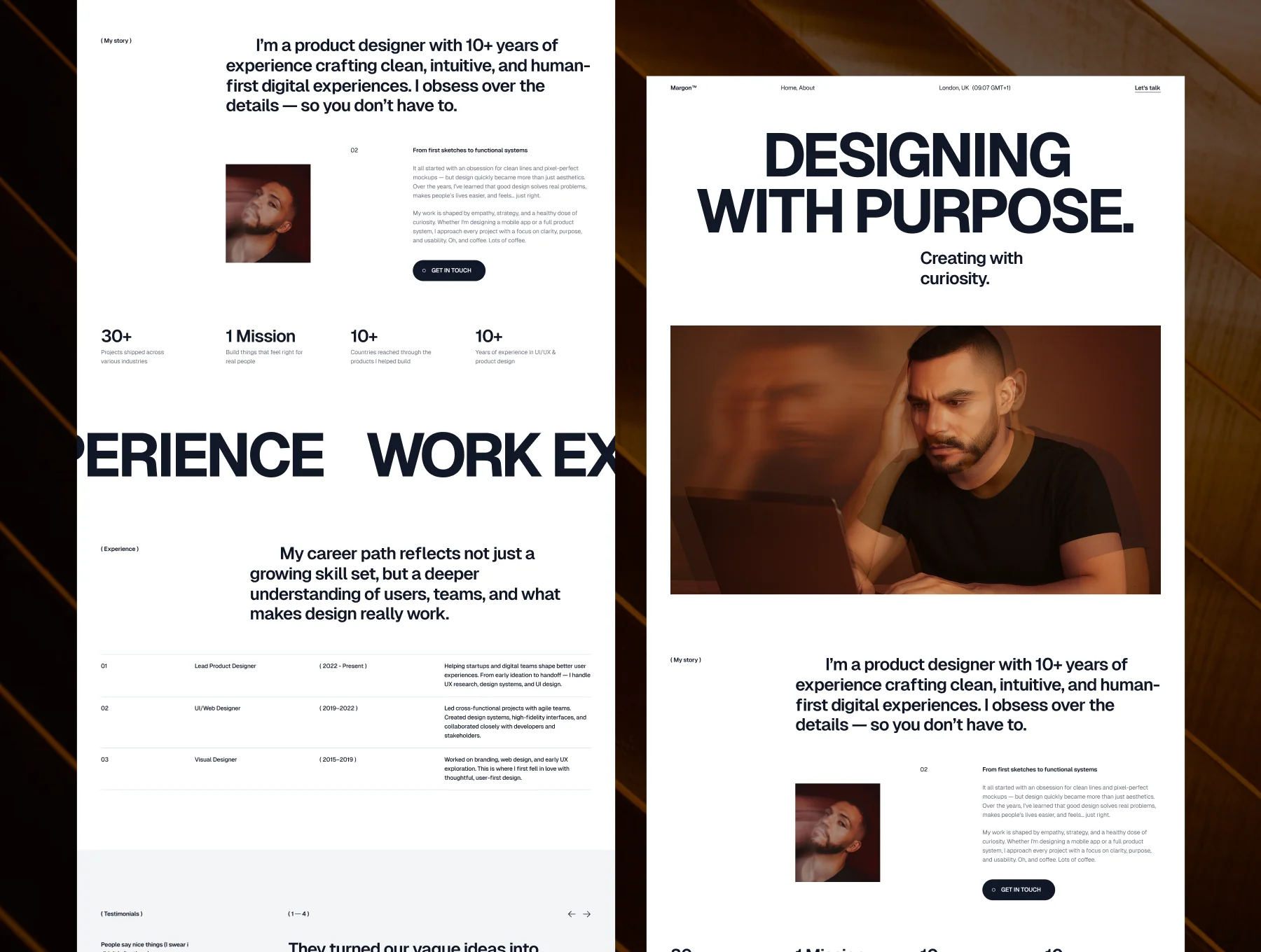 Margon - Designer Portfolio Website Design Template 2