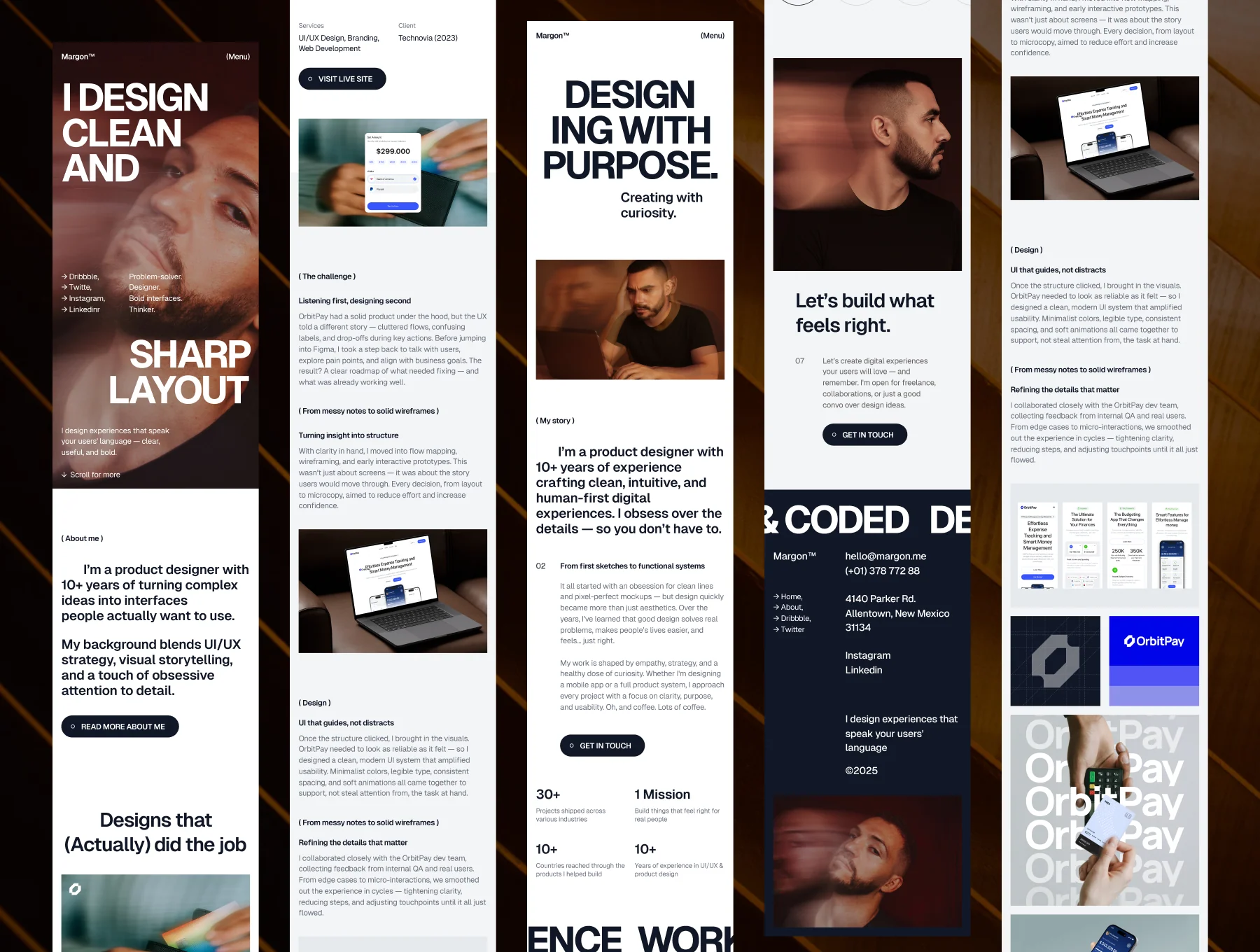 Margon - Designer Portfolio Website Design Template 4