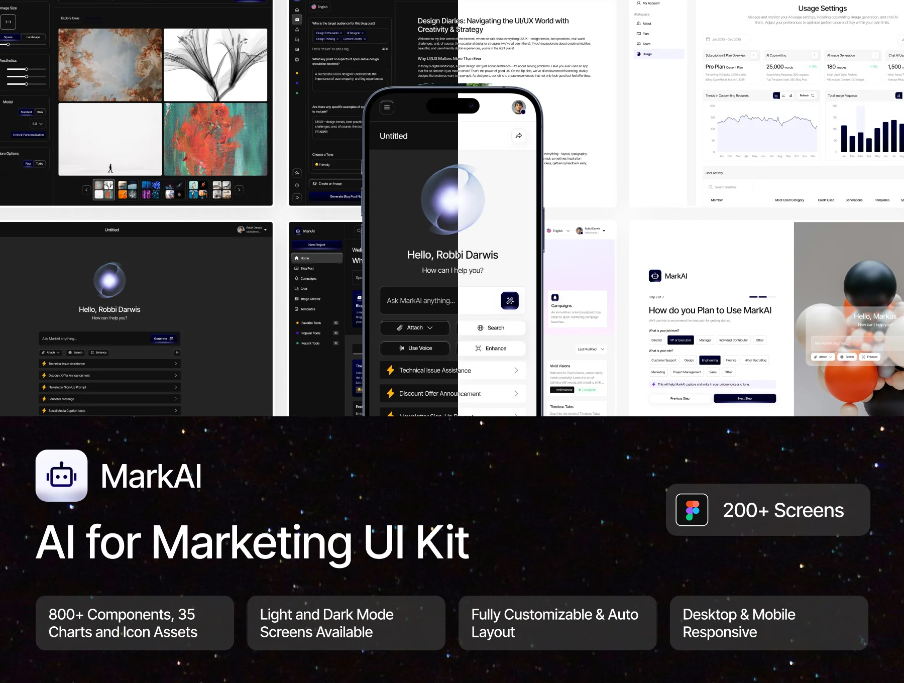 MarkAI - AI for Marketing Web App UI Kit