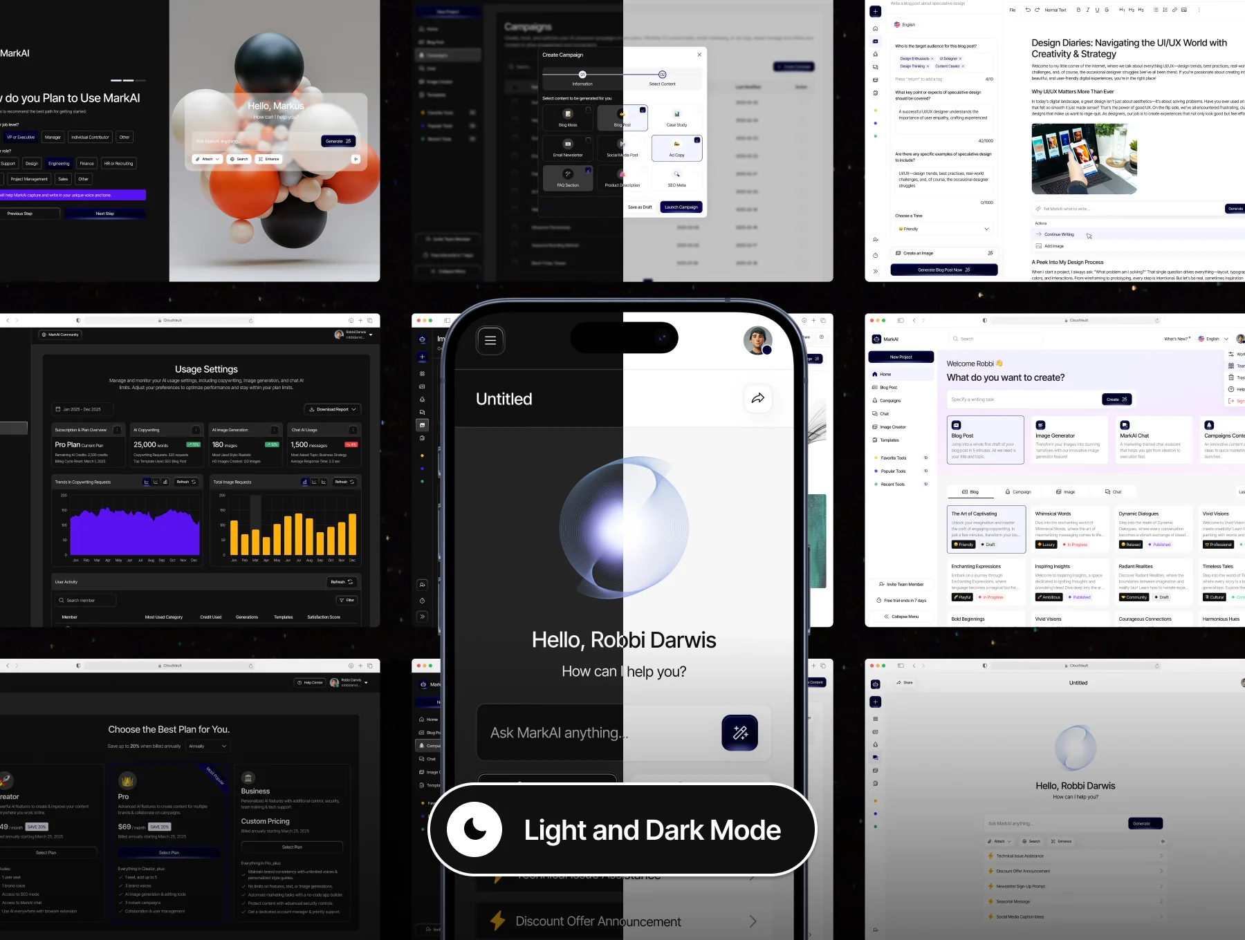 MarkAI - AI for Marketing Web App UI Kit 5