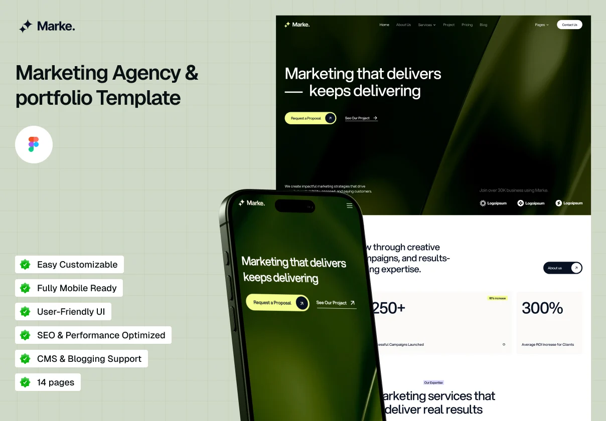 Marke. Marketing Agency & Portfolio Website