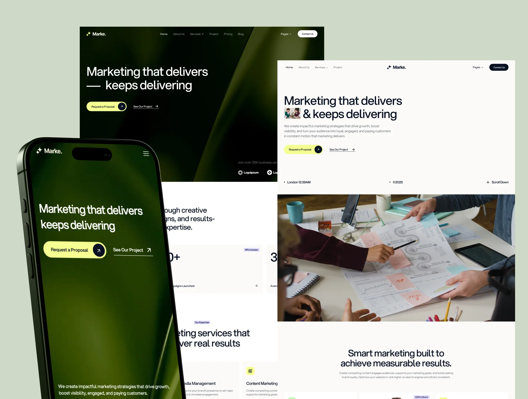 Marke. Marketing Agency & Portfolio Website