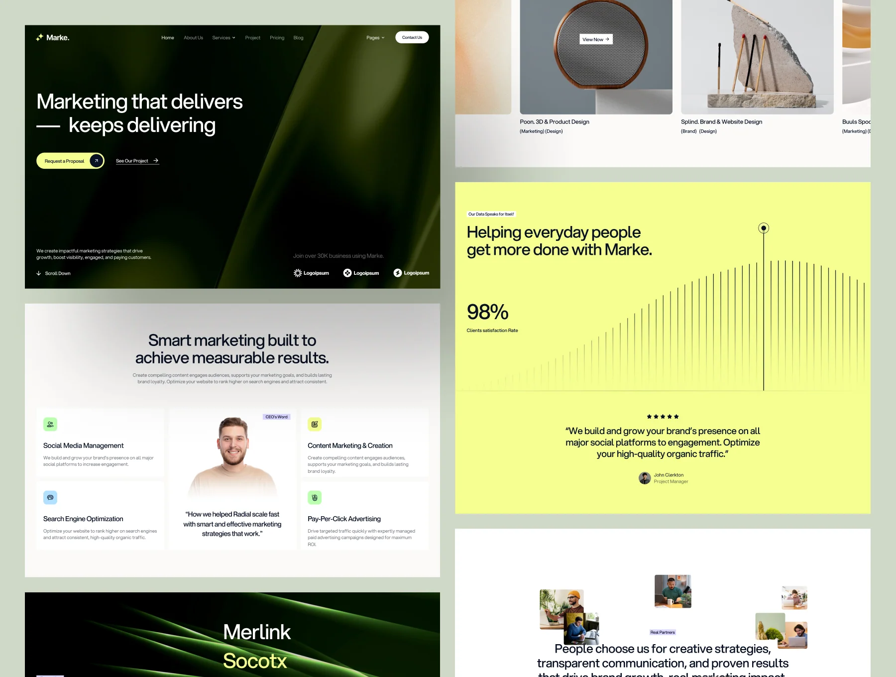 Marke. Marketing Agency & Portfolio Website 2