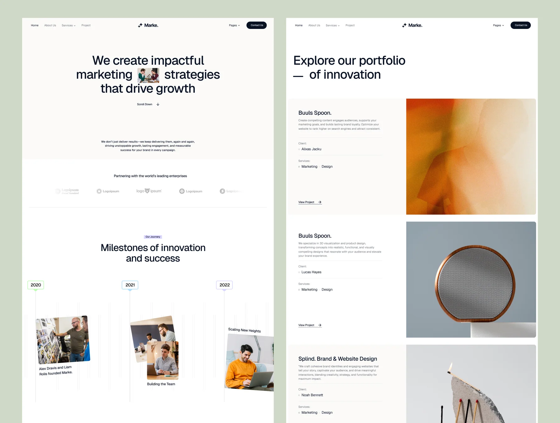Marke. Marketing Agency & Portfolio Website 6