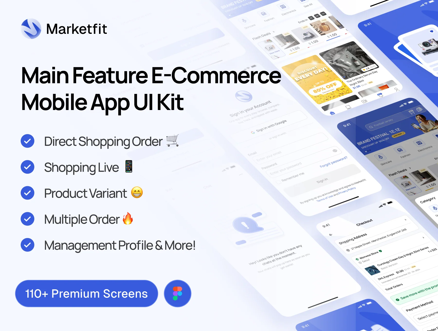 Marketfit - E-Commerce Mobile App UI Kit