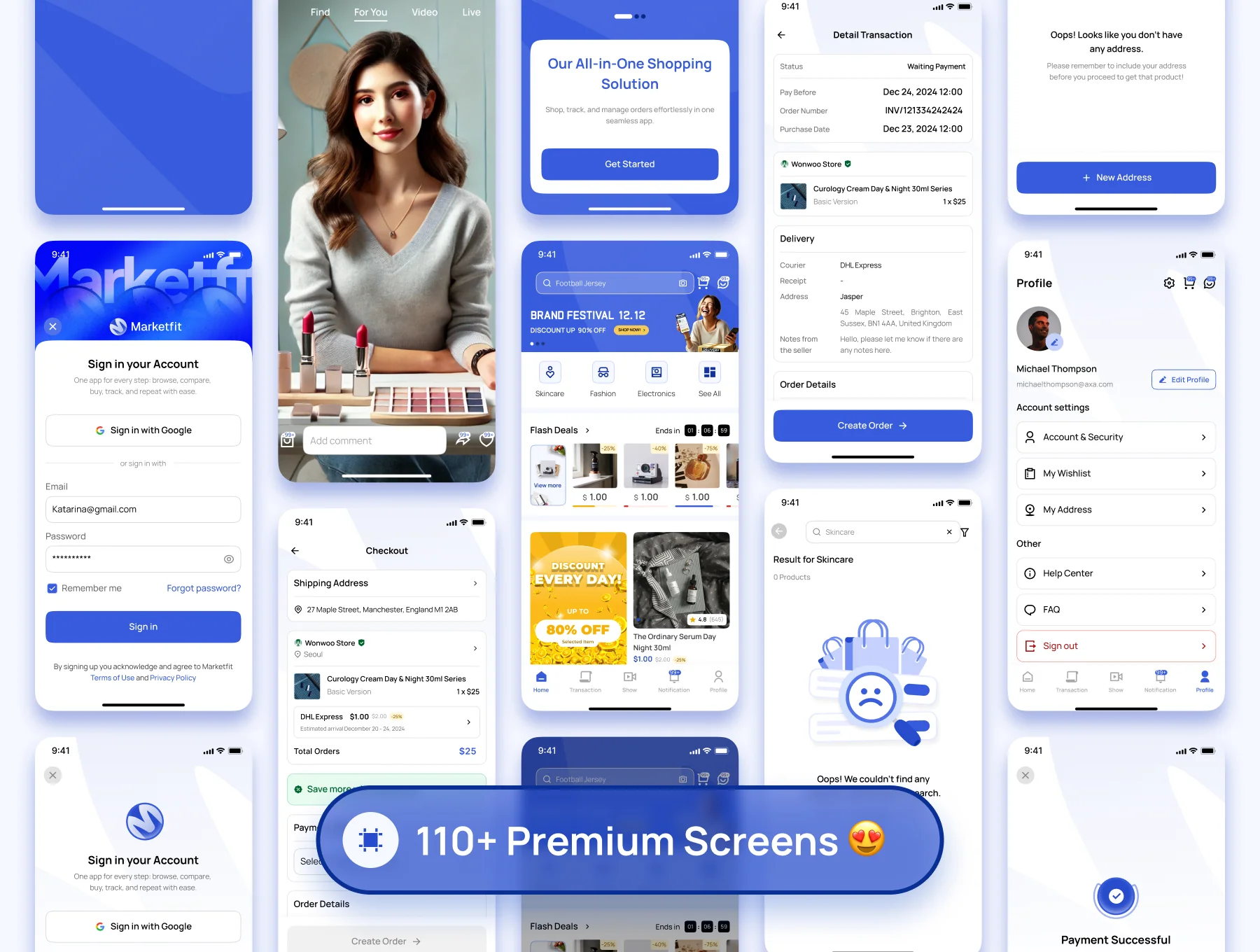 Marketfit - E-Commerce Mobile App UI Kit 4