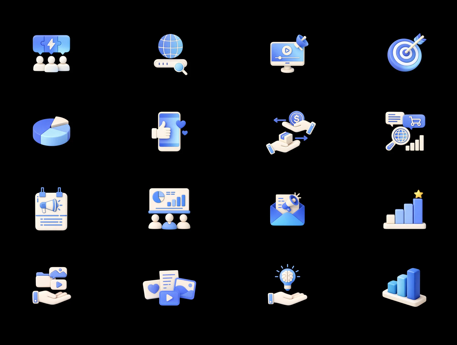 Marketing 3D Icon Set 5