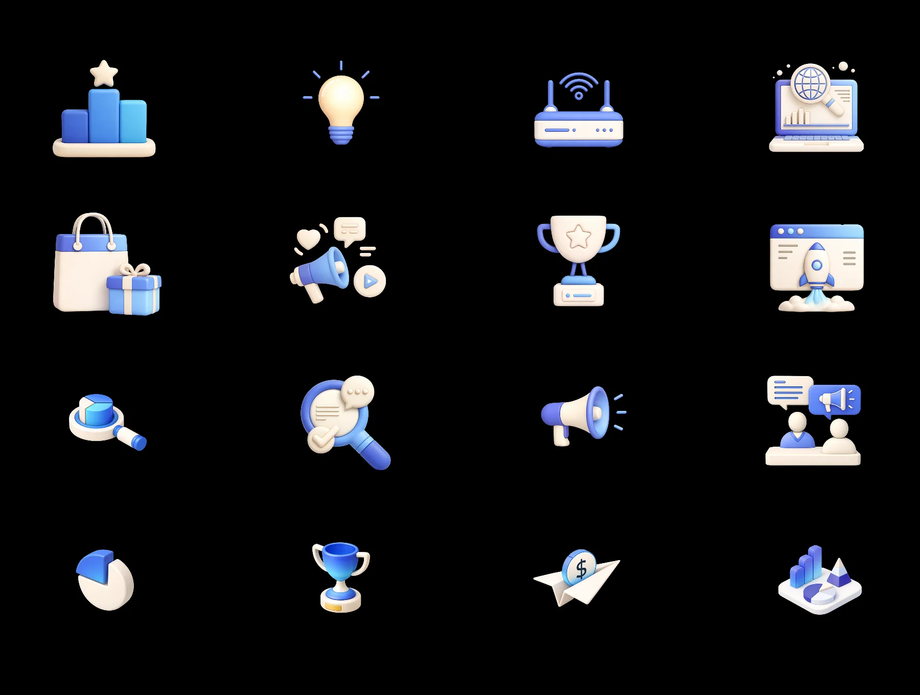 Marketing 3D Icon Set 6